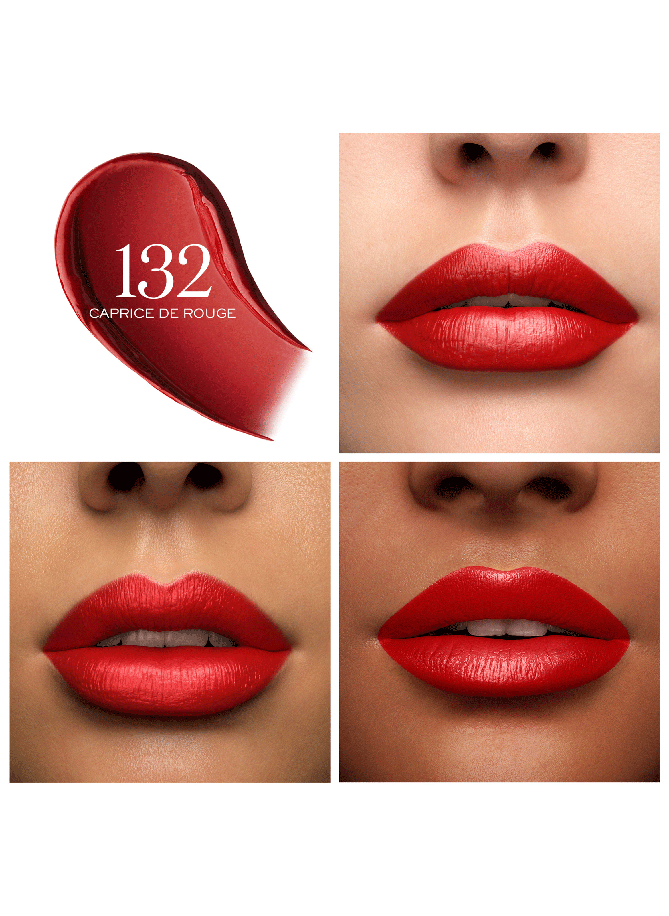 L?Absolu Rouge satin lipstick with long-lasting moisture and comfort 132 caprice de rouge