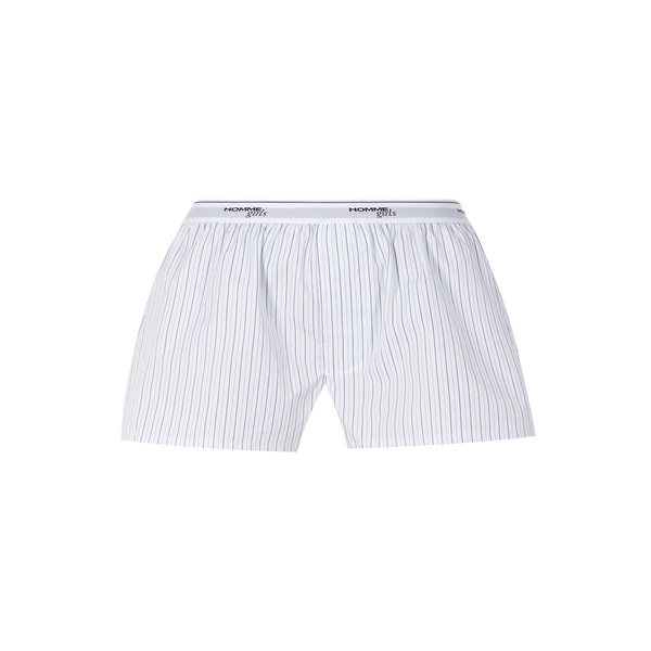 Hommegirls Embroidered Stretch Cotton Shorts In White