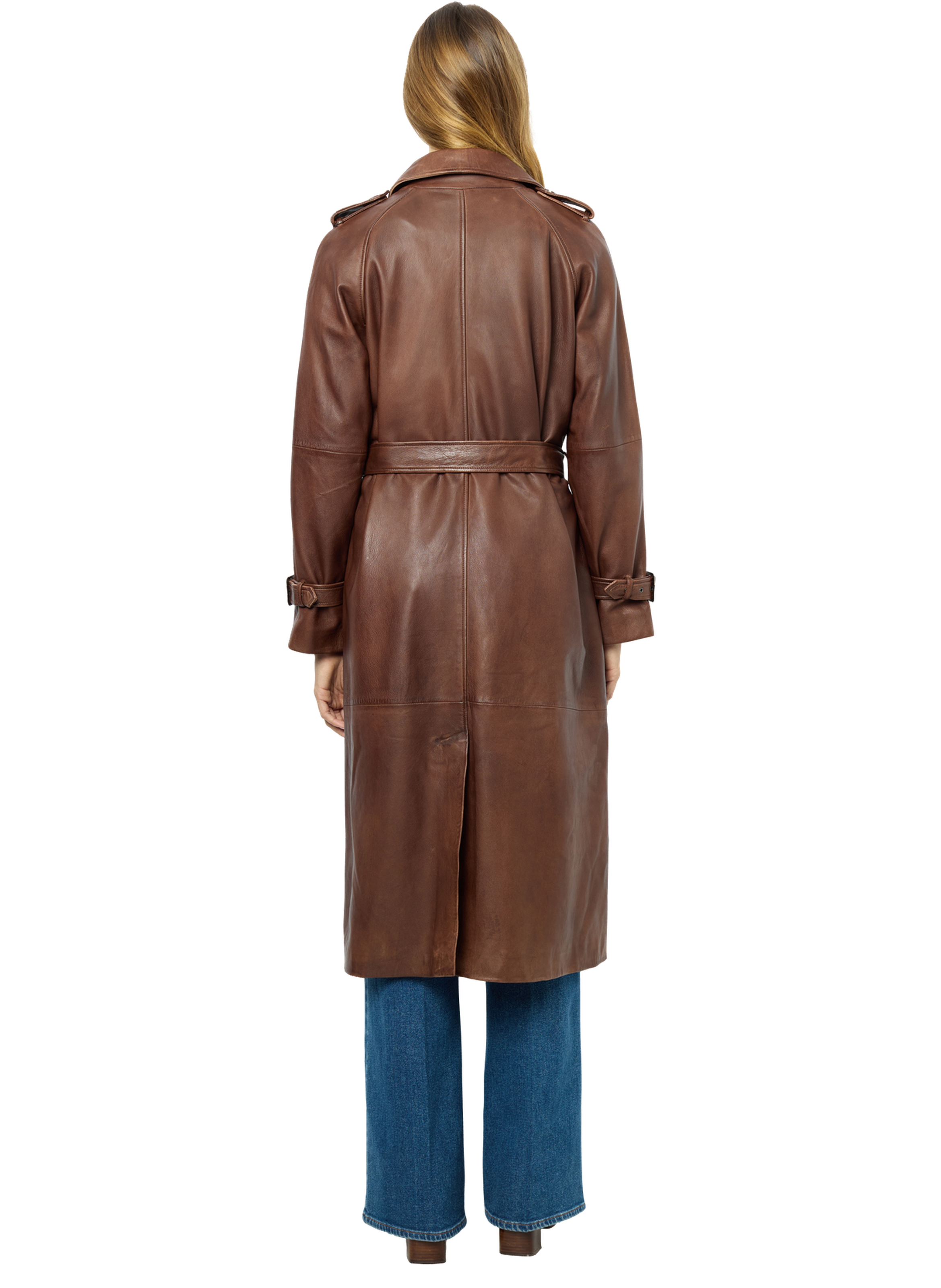 Trench en cuir d'agneau - lexie GERARD DAREL Marron