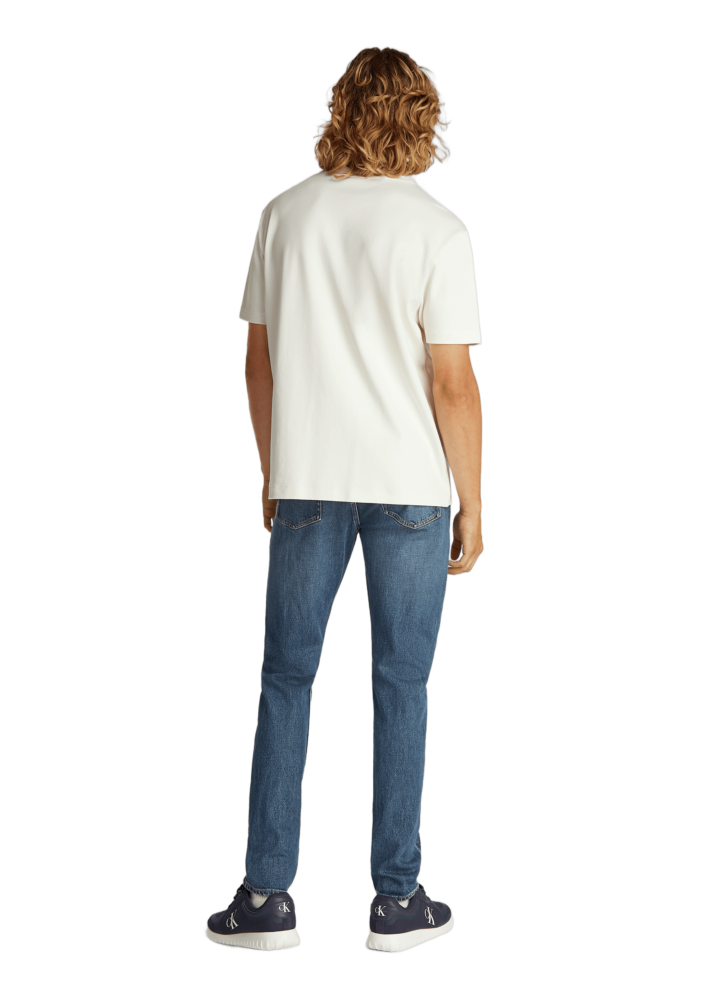  Cotton T-shirt CALVIN KLEIN Beige