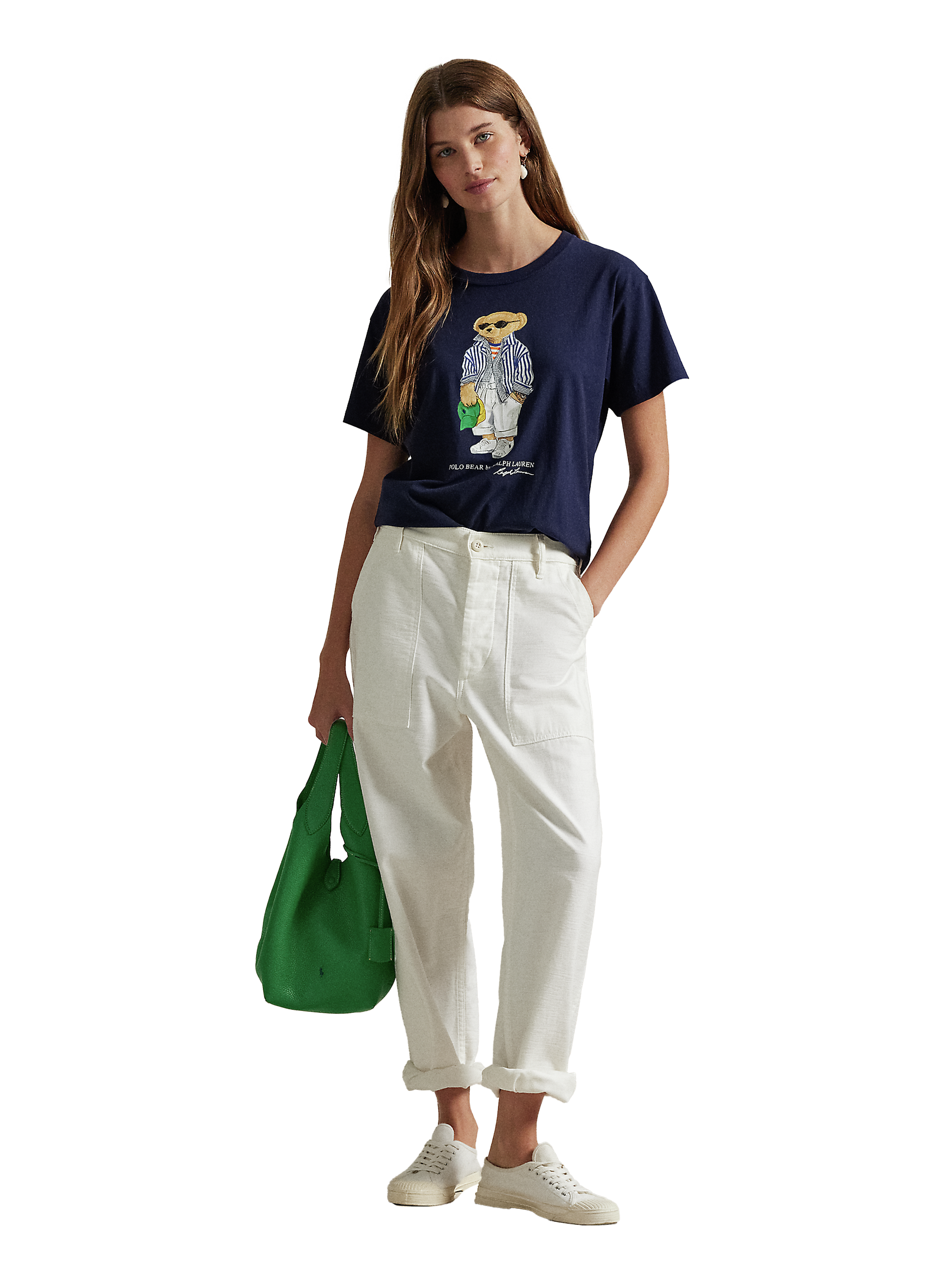 T-shirt à logo en coton POLO RALPH LAUREN Bleu