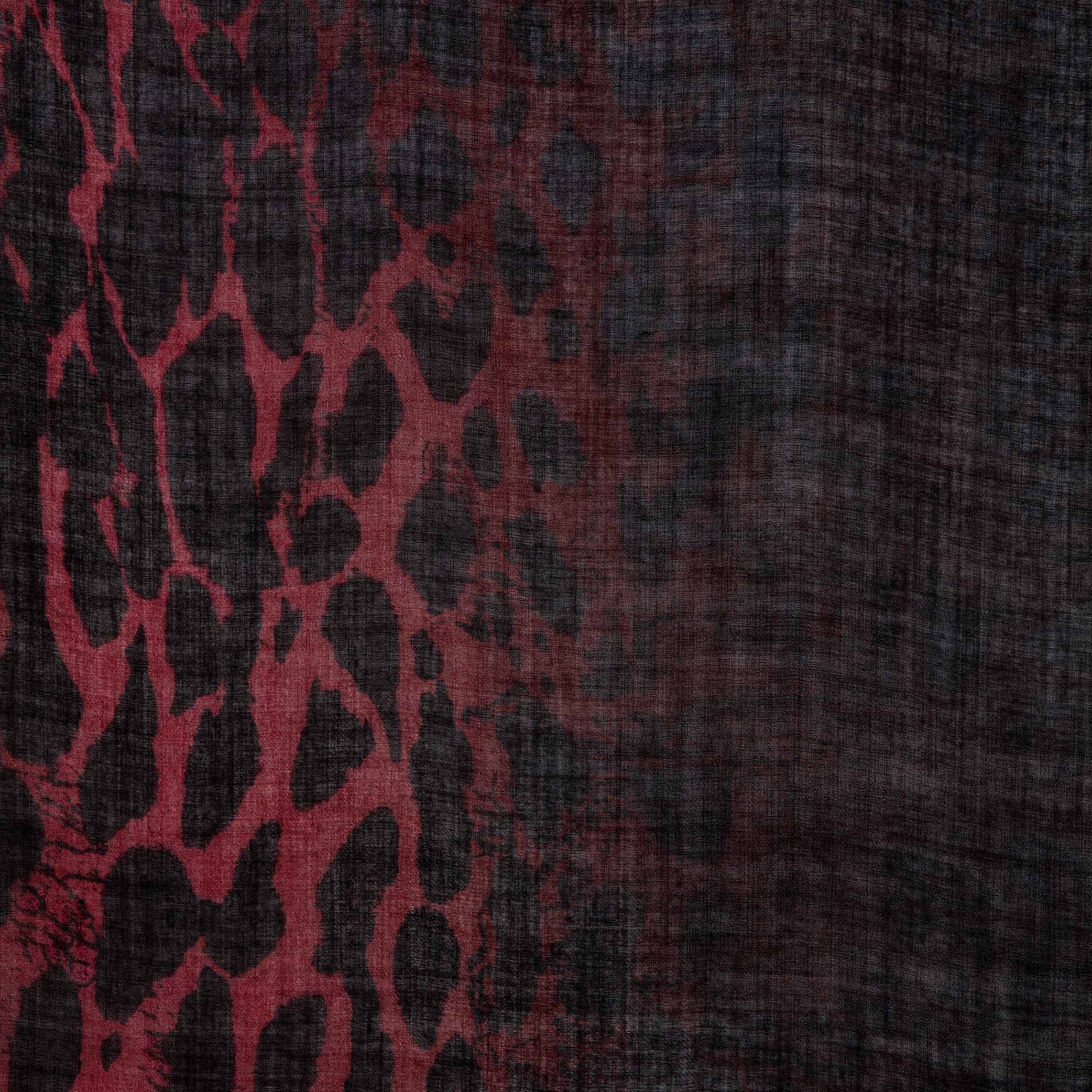 Foulard léopard en laine judy ZADIG&VOLTAIRE Rouge