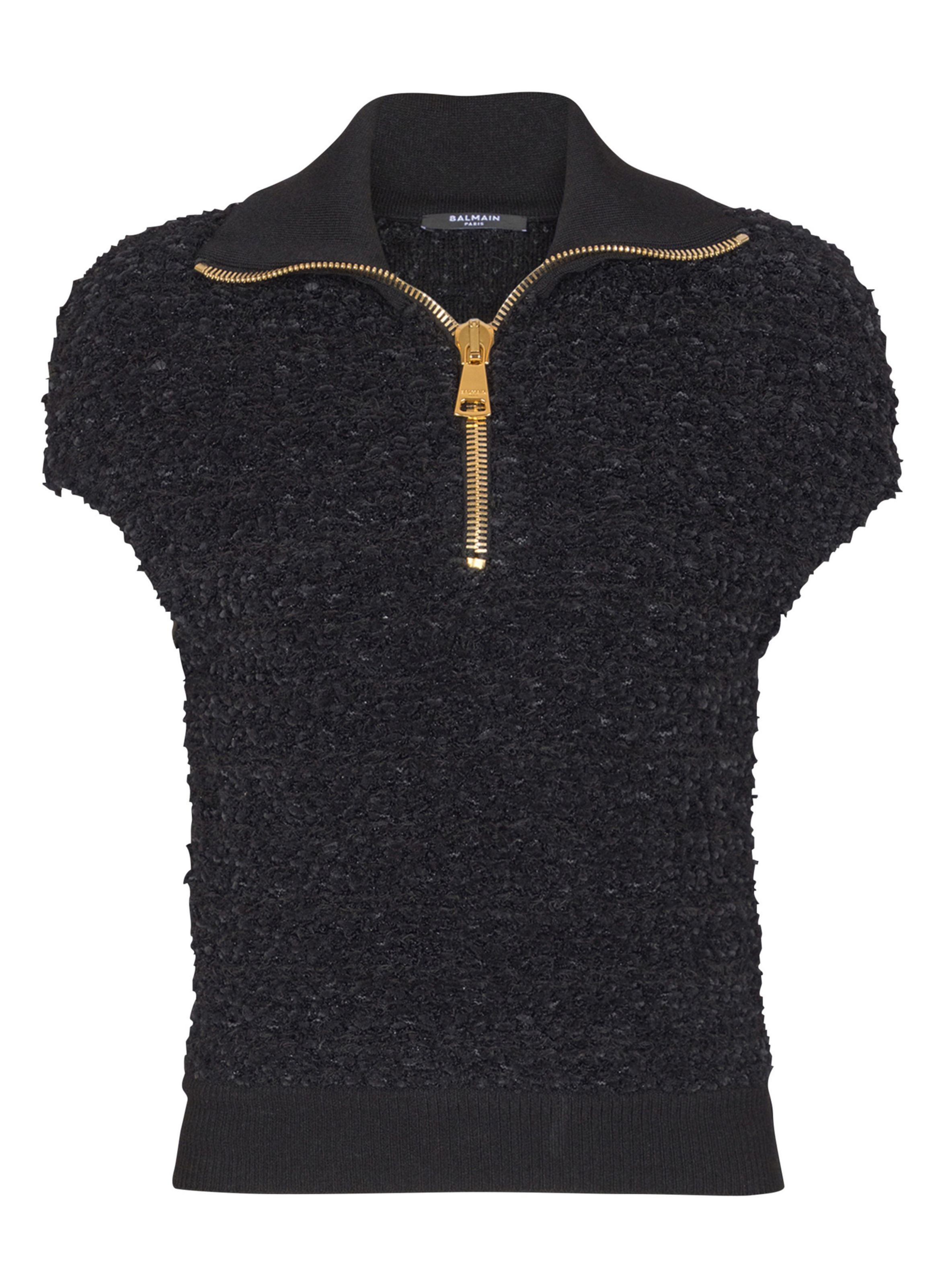 Top en tweed BALMAIN Noir