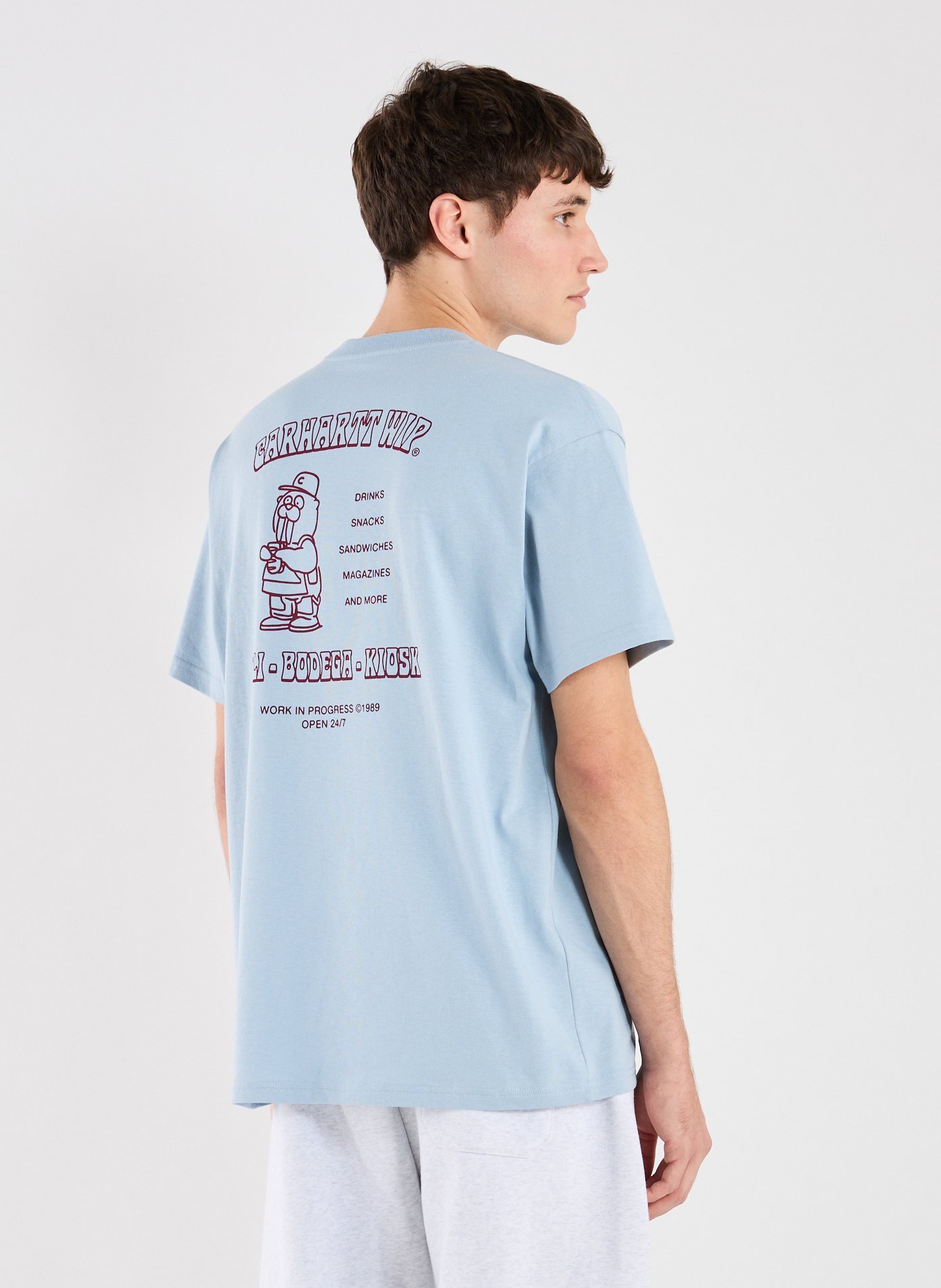 T-shirt imprimé en coton CARHARTT WIP Bleu