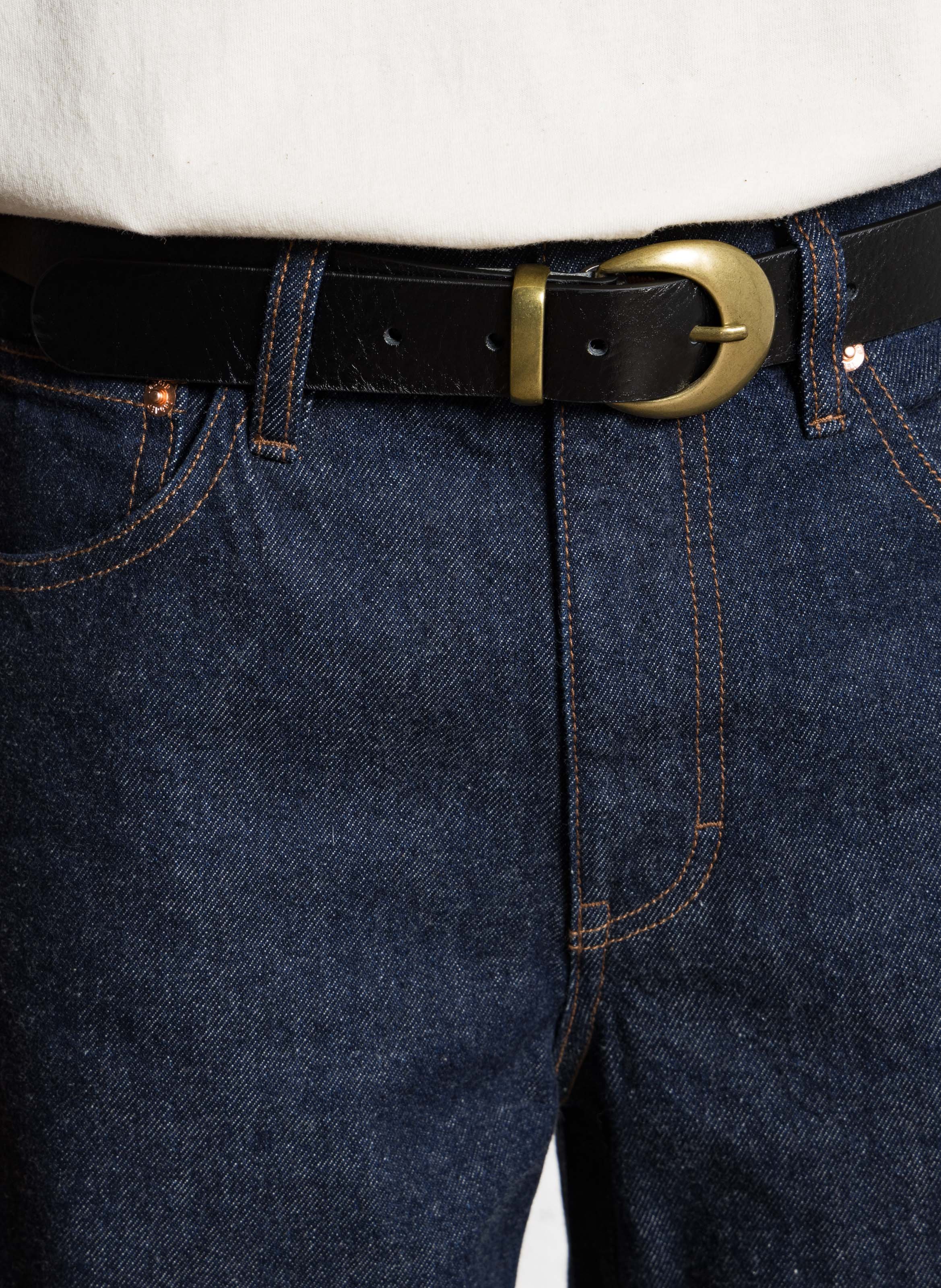 Ceinture en cuir noe MAISON 123 Noir