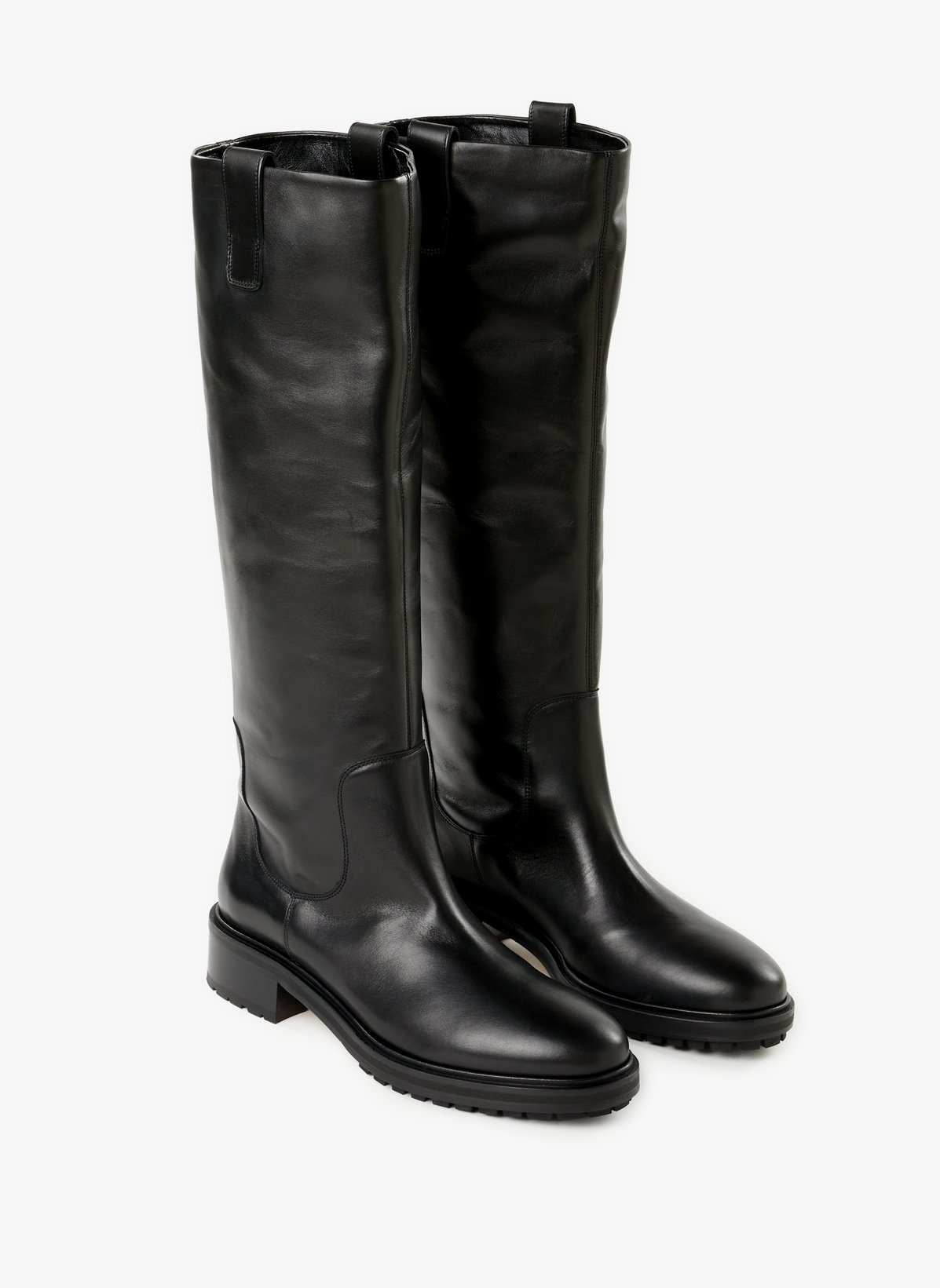 Aeyde Bottes Hautes En Cuir In Black