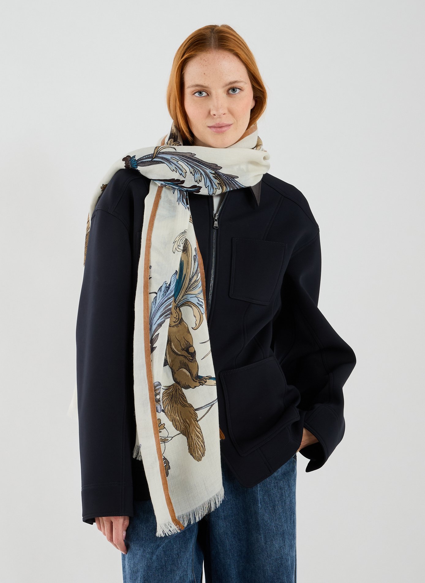 Écharpe à imprimé en laine INOUITOOSH Multicolore