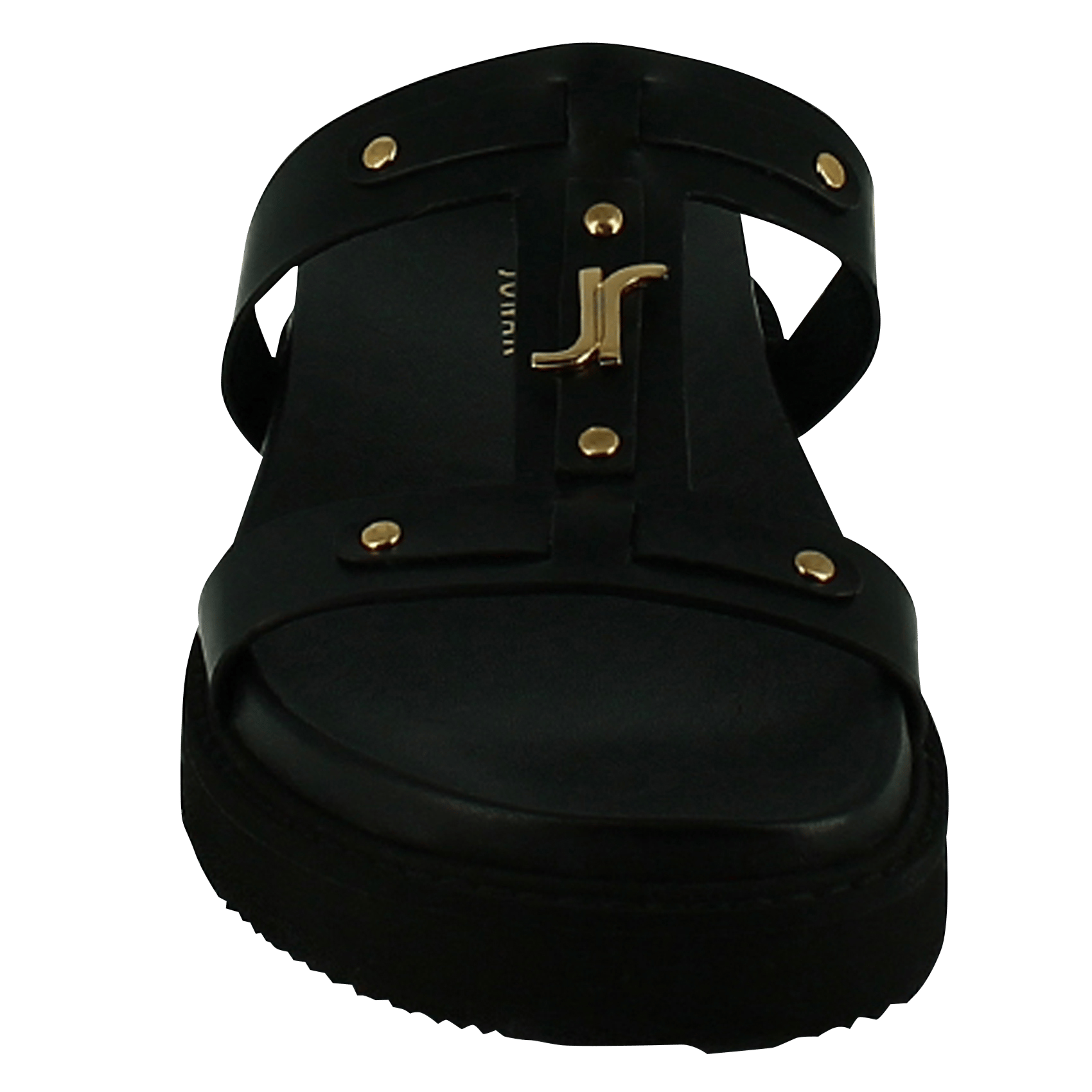 Sandales plates en cuir lisse luana JONAK Noir