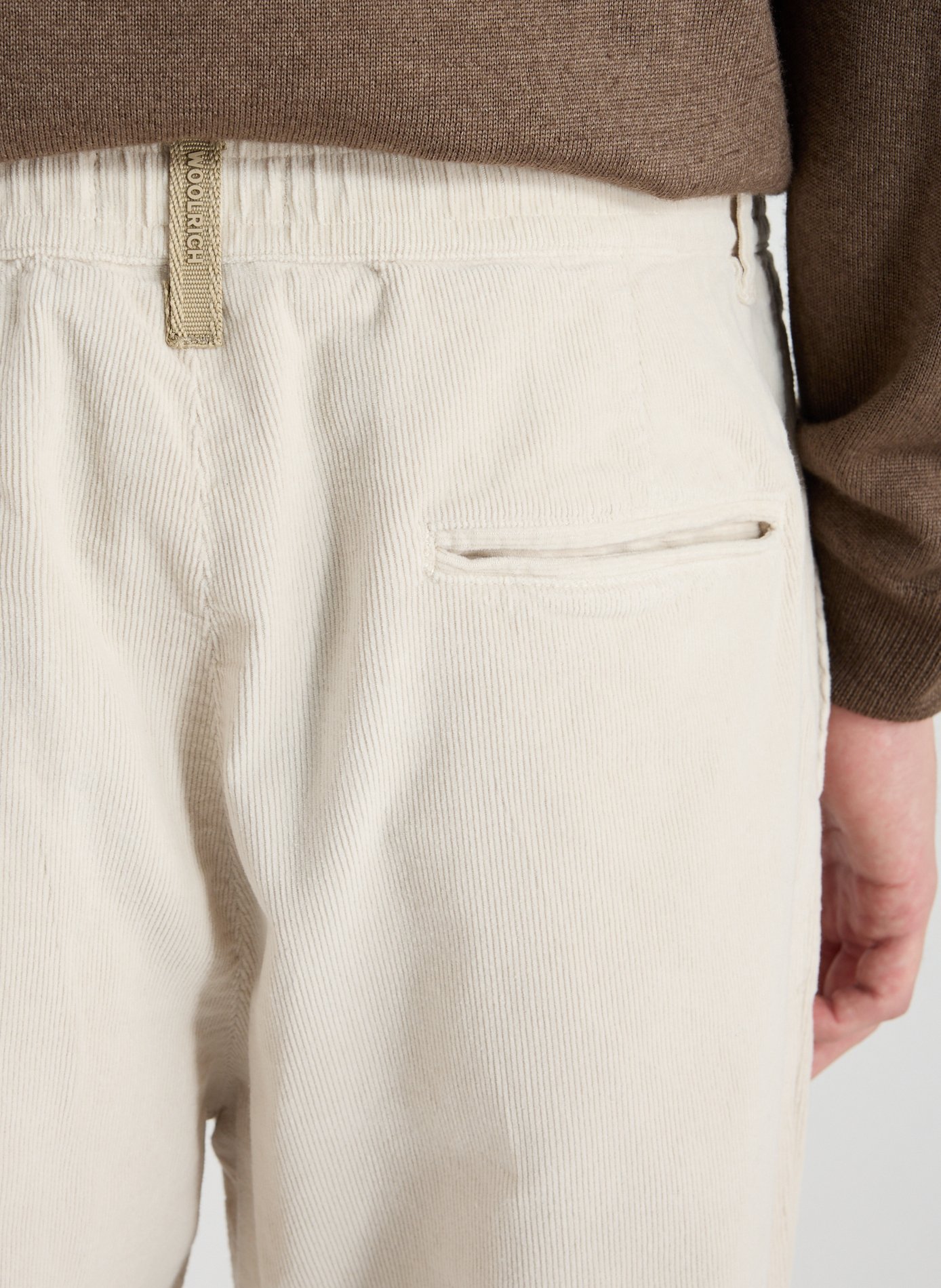 Mixed cotton trousers WOOLRICH Beige