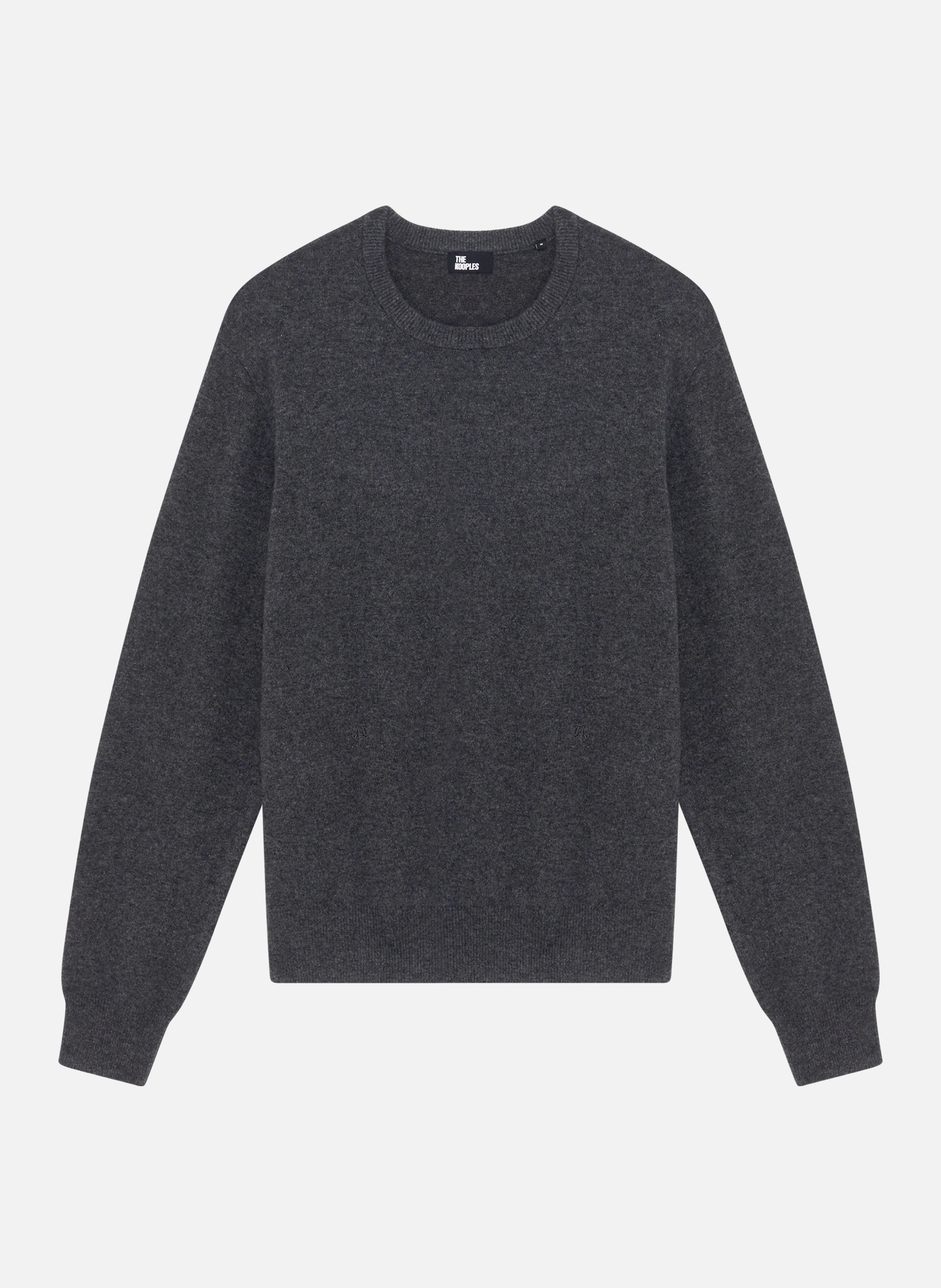 Pull col rond en cachemire THE KOOPLES Gris