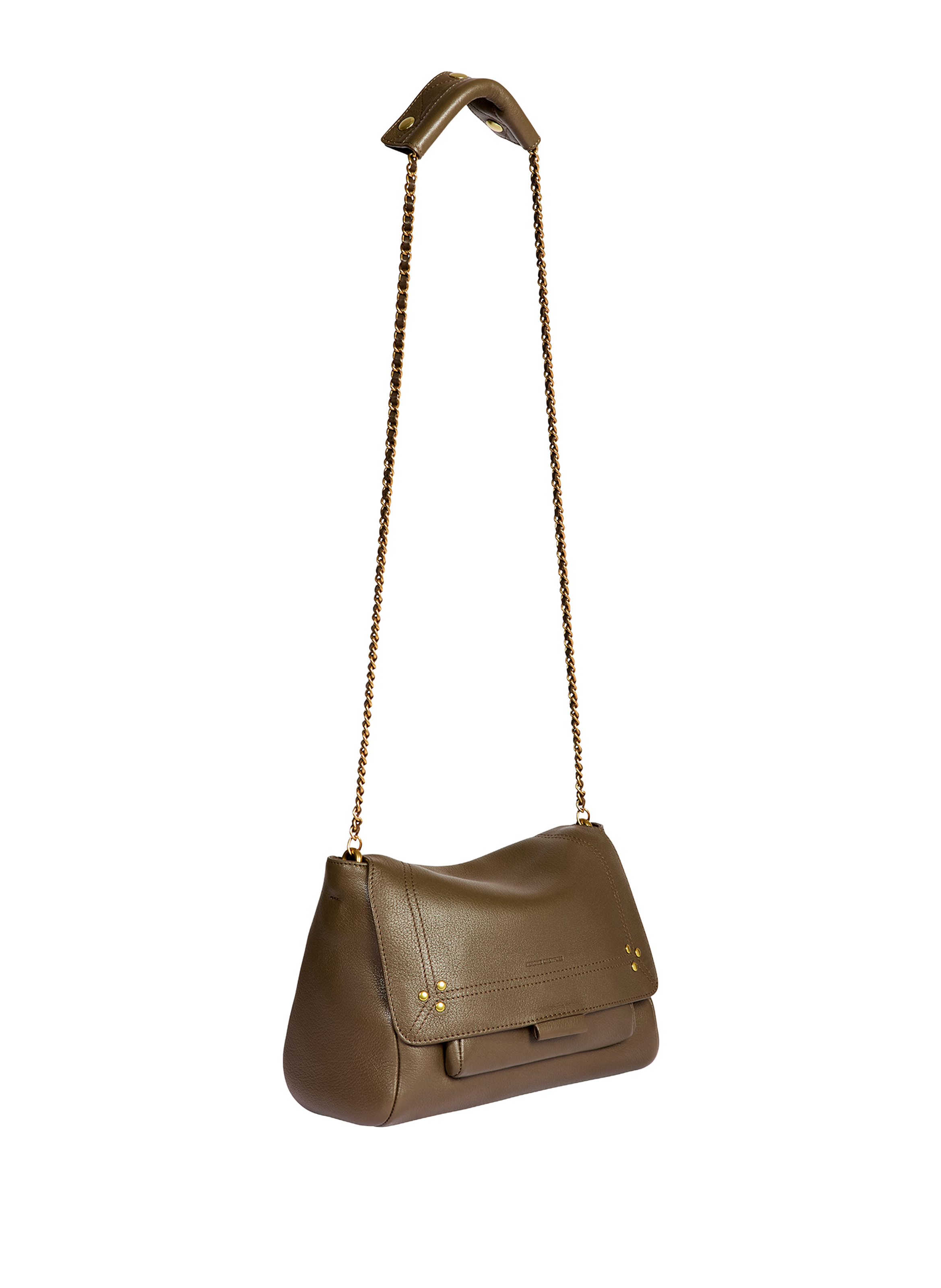 Sac bandoulière en cuir JÉRÔME DREYFUSS Kaki