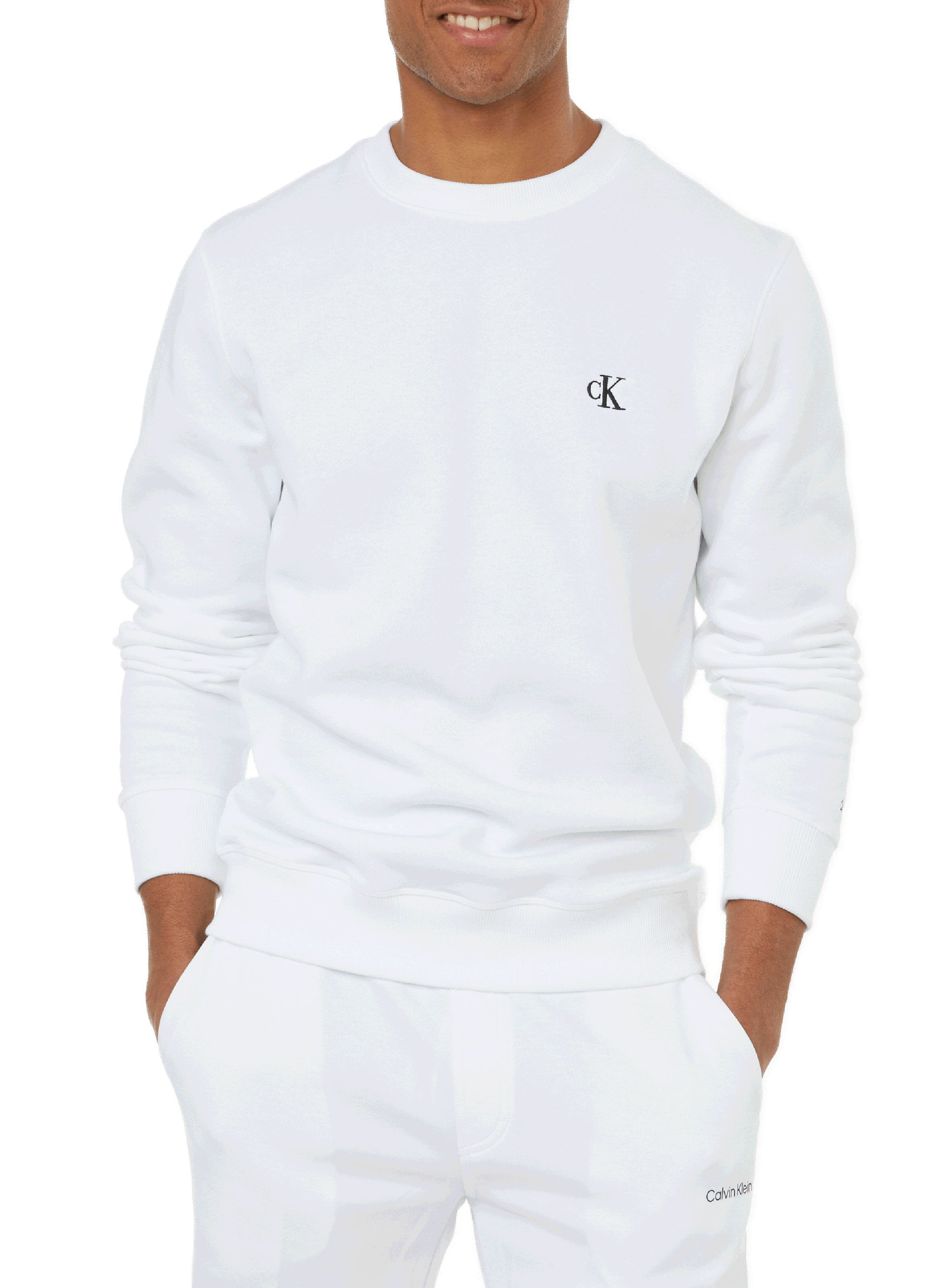 CALVIN KLEIN Sweatshirt en coton  Blanc