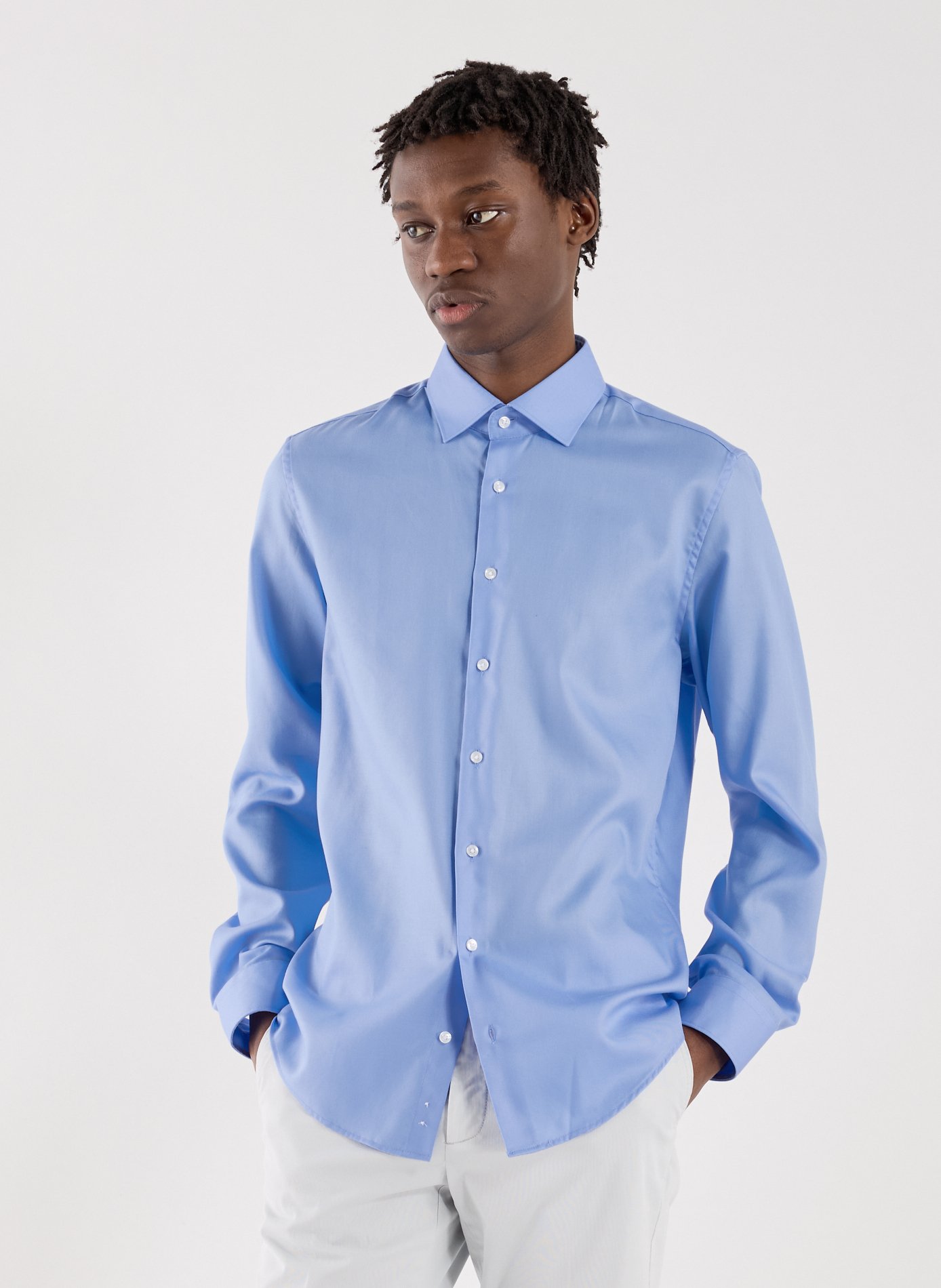 SEIDENSTICKER Chemise slim sans repassage Bleu