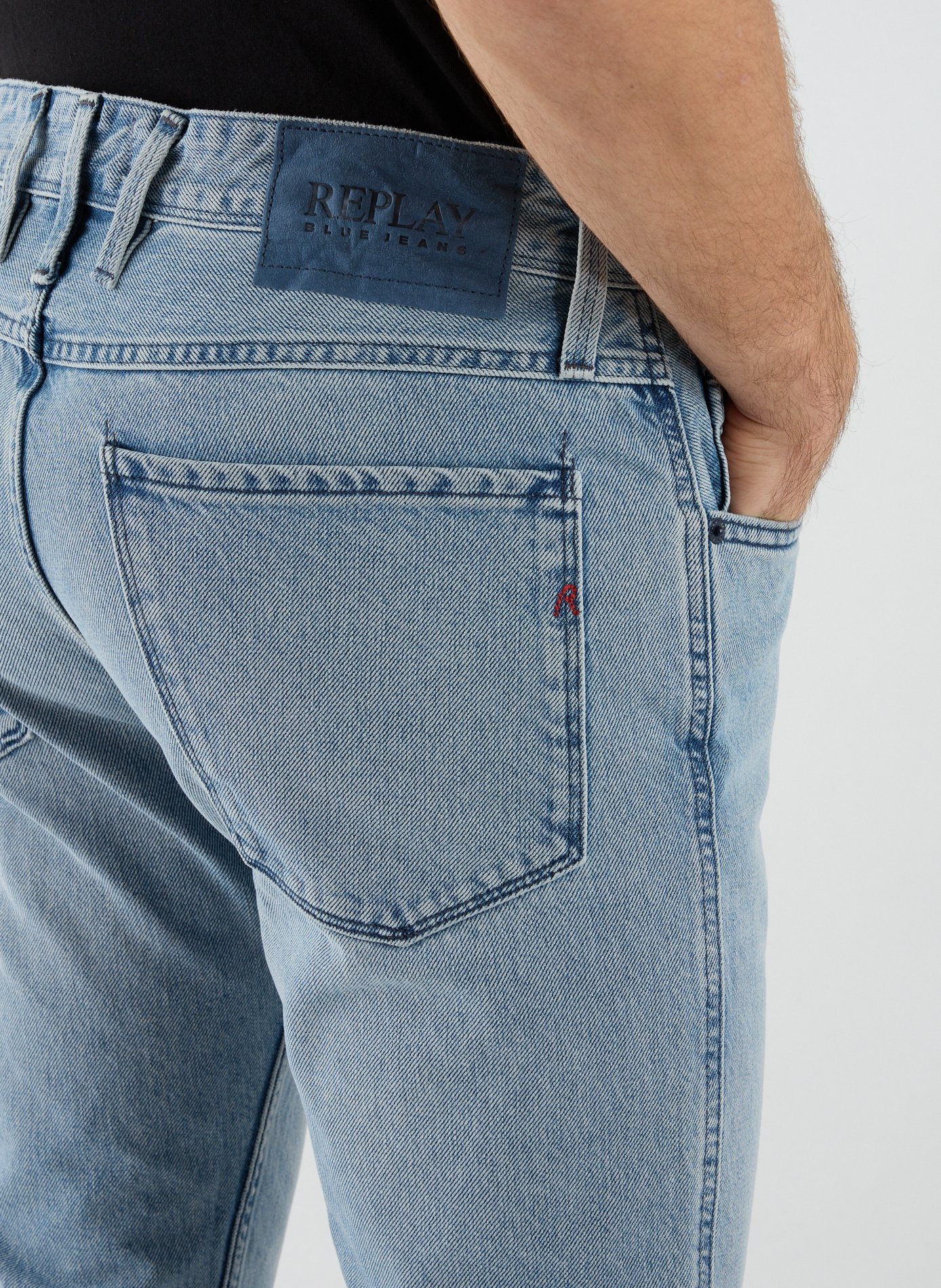 Jeans slim en coton REPLAY Bleu