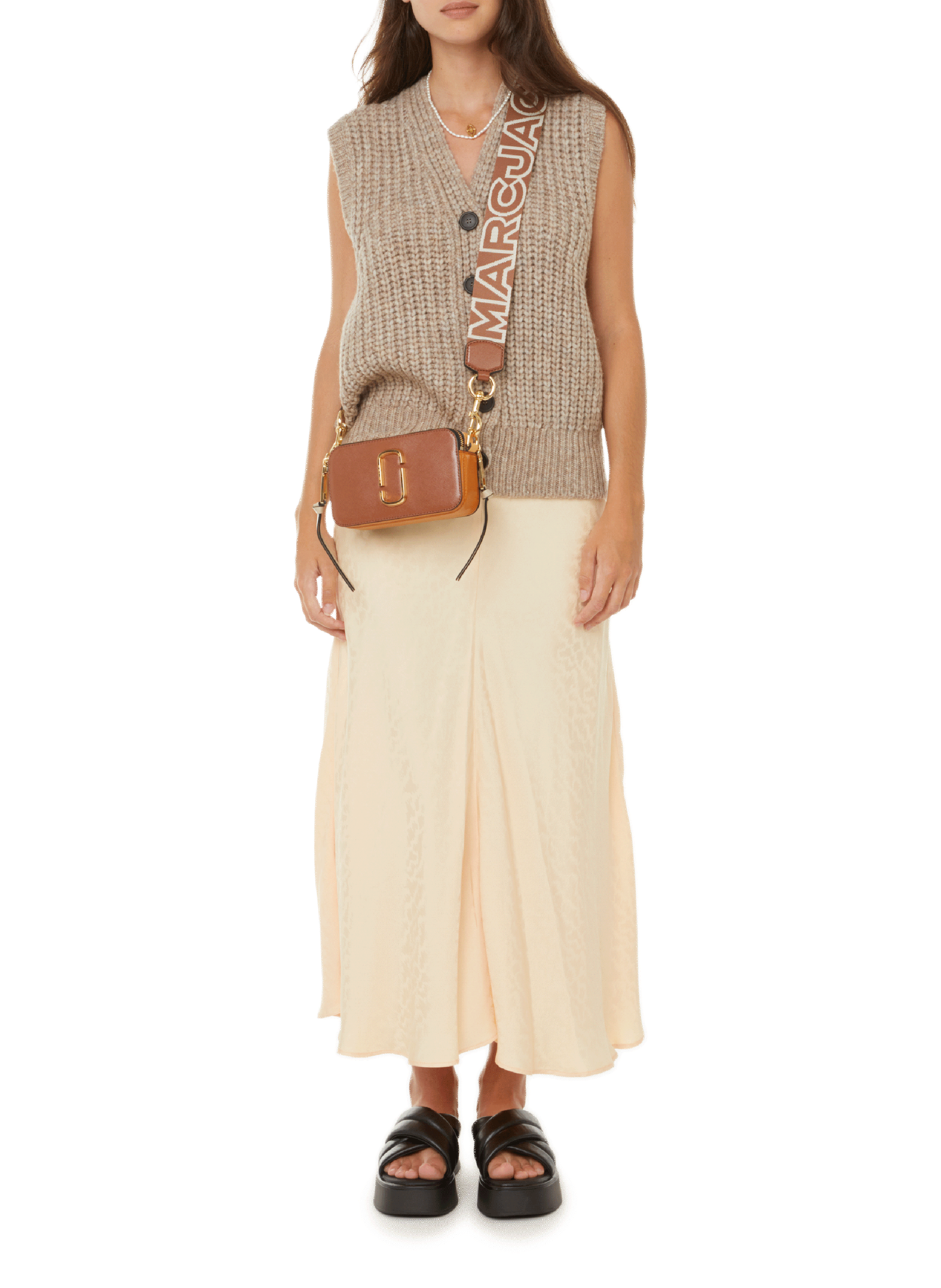 Snapshot leather bag MARC JACOBS Brown