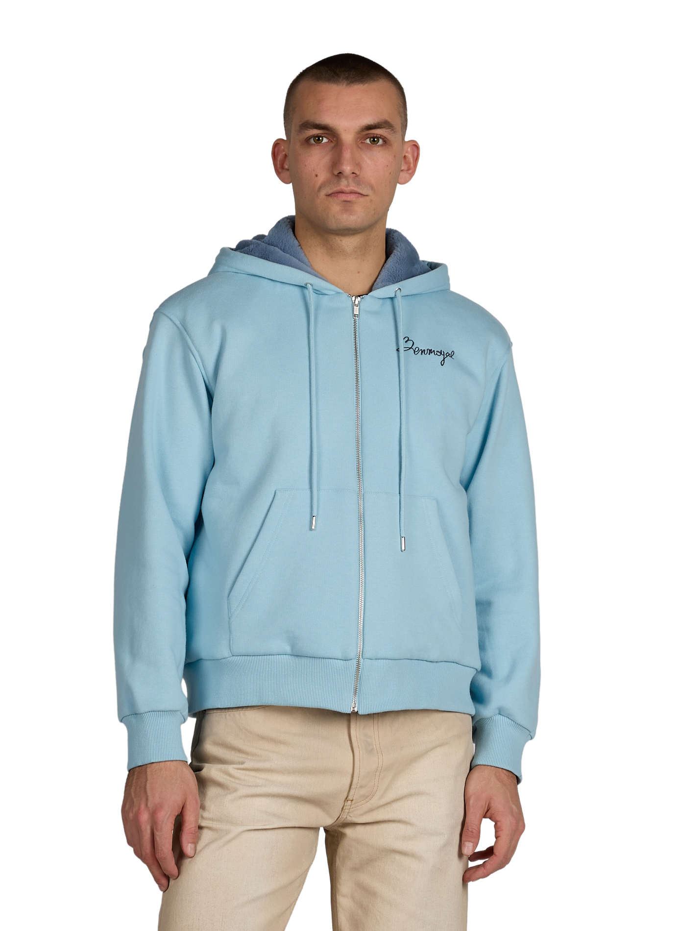 Sweat à capuche en coton BENJAMIN BENMOYAL Bleu