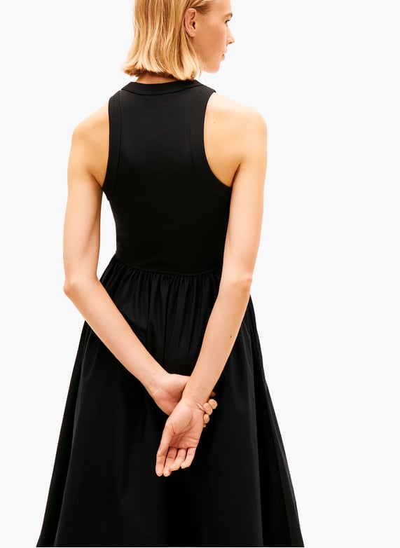 Long slim cotton poplin tank dress Black Tommy hilfiger - Women | Printemps.com Long slim cotton poplin tank dress Black Tommy hilfiger - Women | Printemps.com