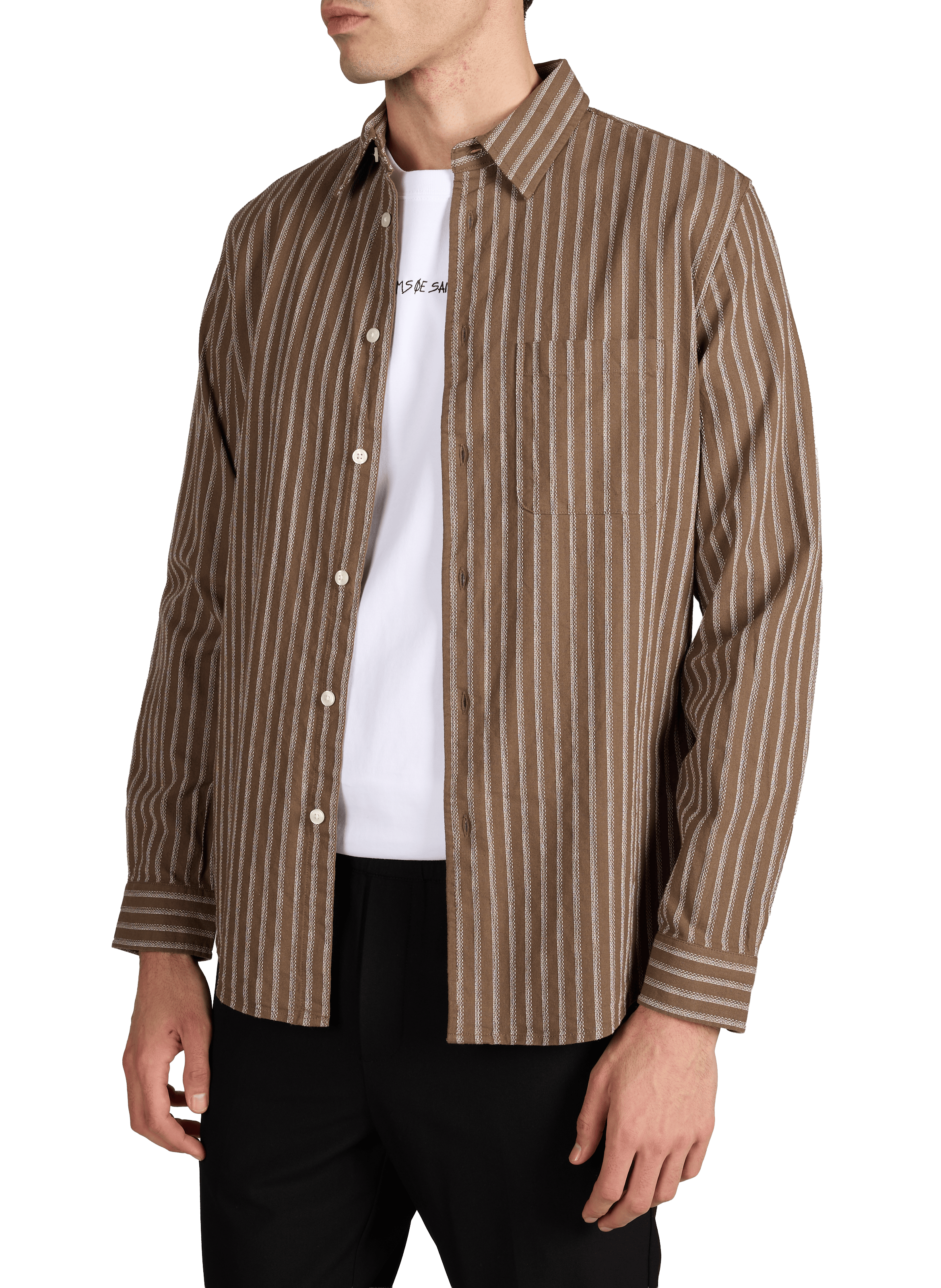 Oversized organic cotton shirt SAMSOE SAMSOE White