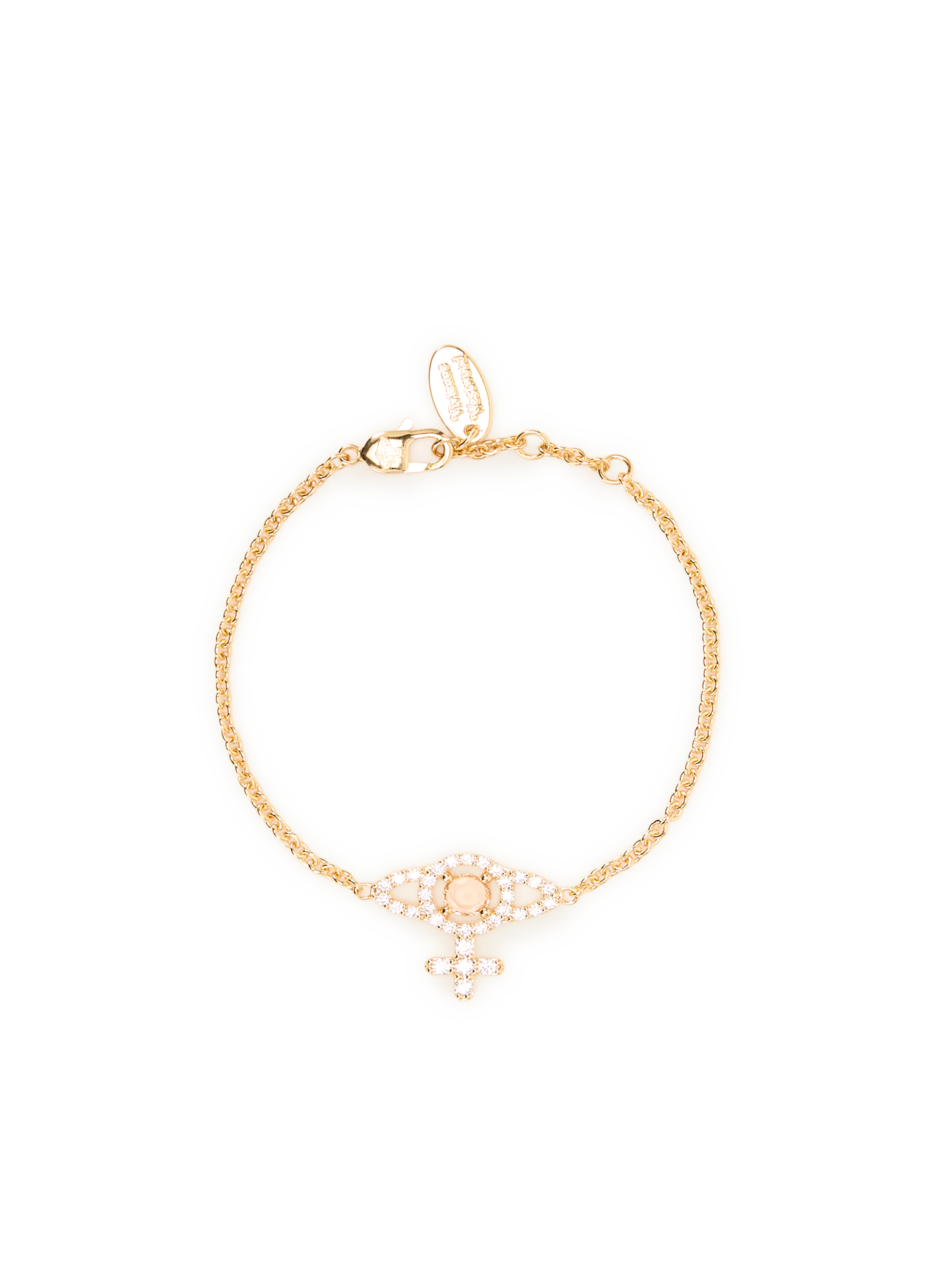 Bracelet Olympia logo VIVIENNE WESTWOOD Jaune