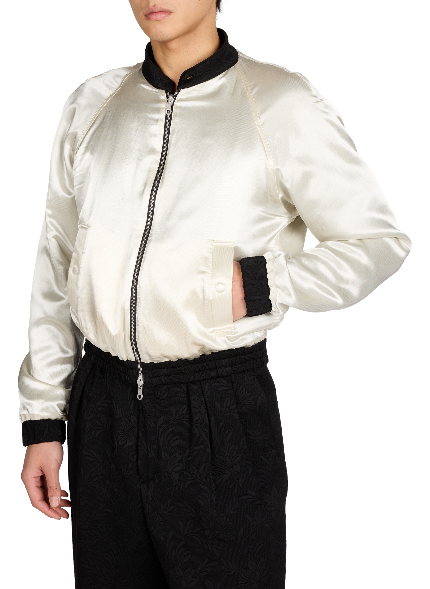 Vinny's embroidered straight jacket DRIES VAN NOTEN Black