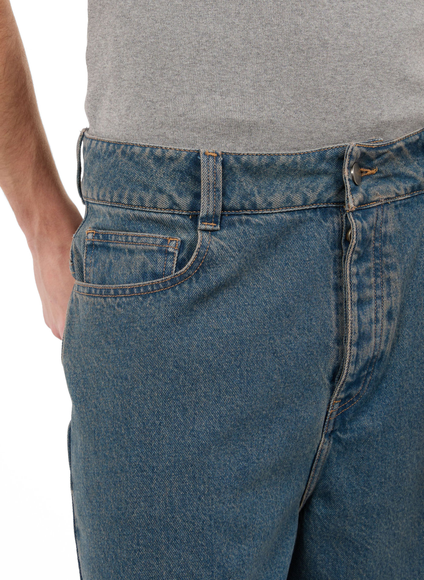 Raw denim Harm jeans in cotton SAISON 1865 Blue