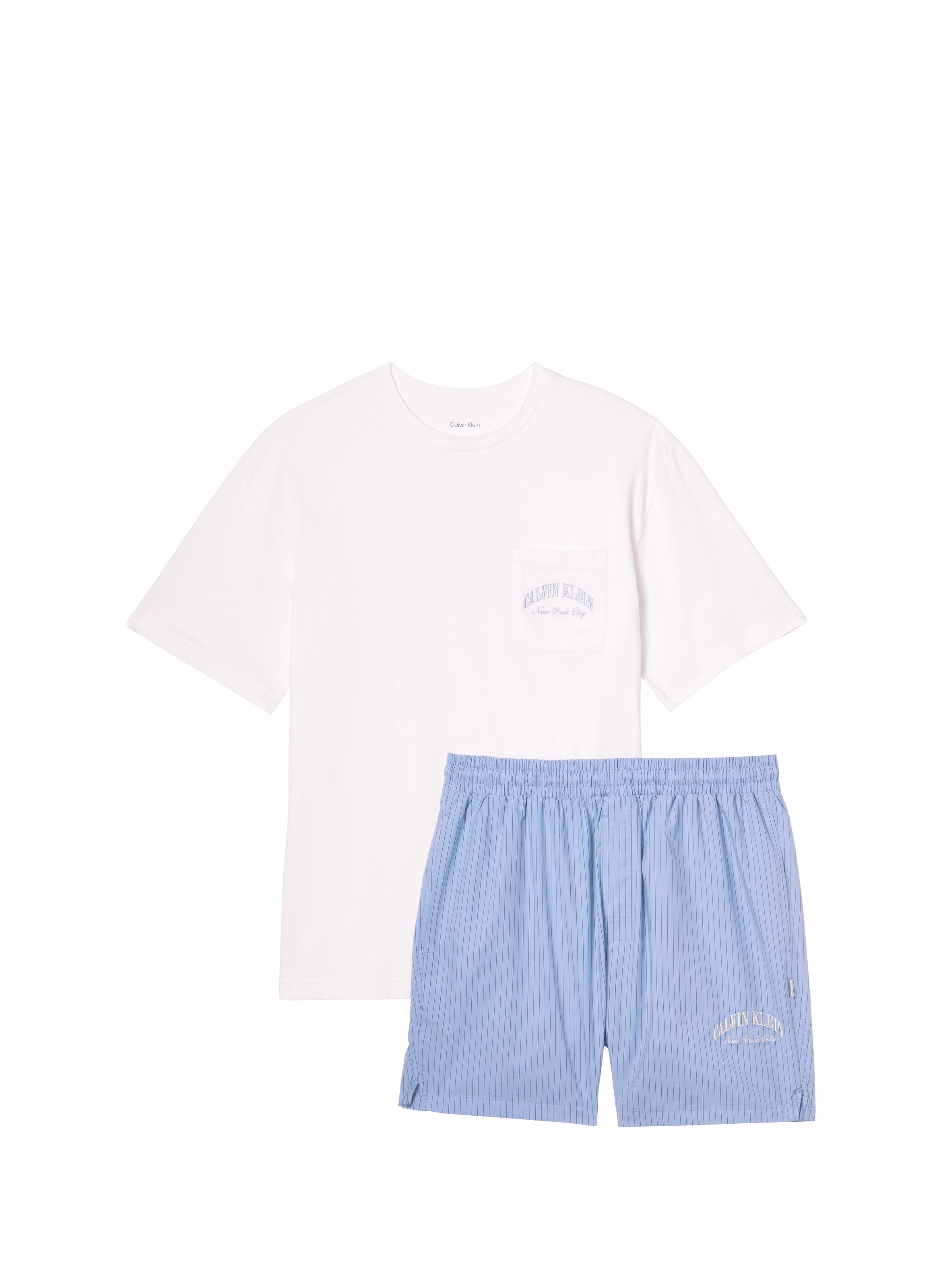 Short rayé en coton CALVIN KLEIN Blanc