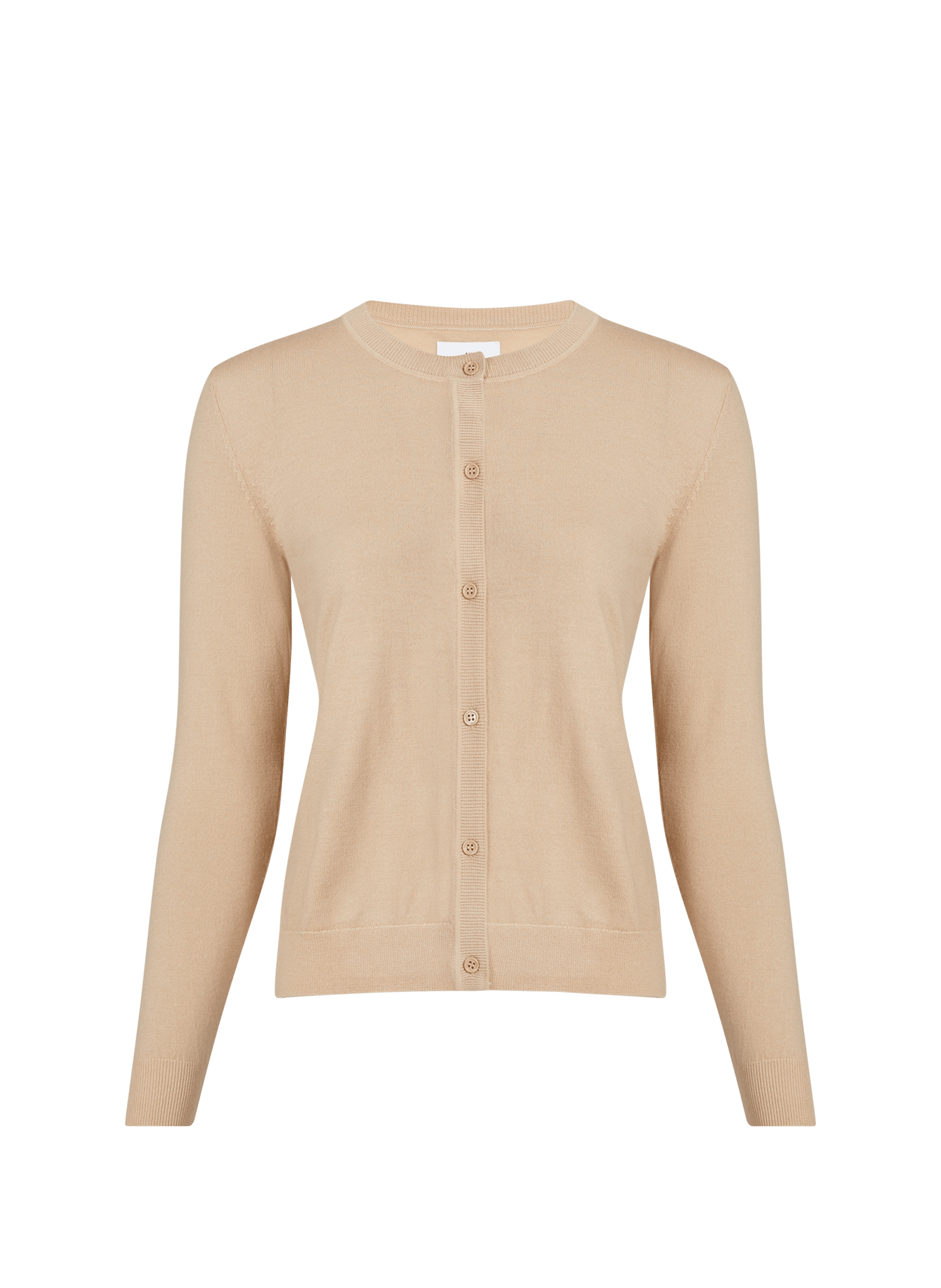 Cardigan droit Acad en laine mérinos AU PRINTEMPS PARIS Beige