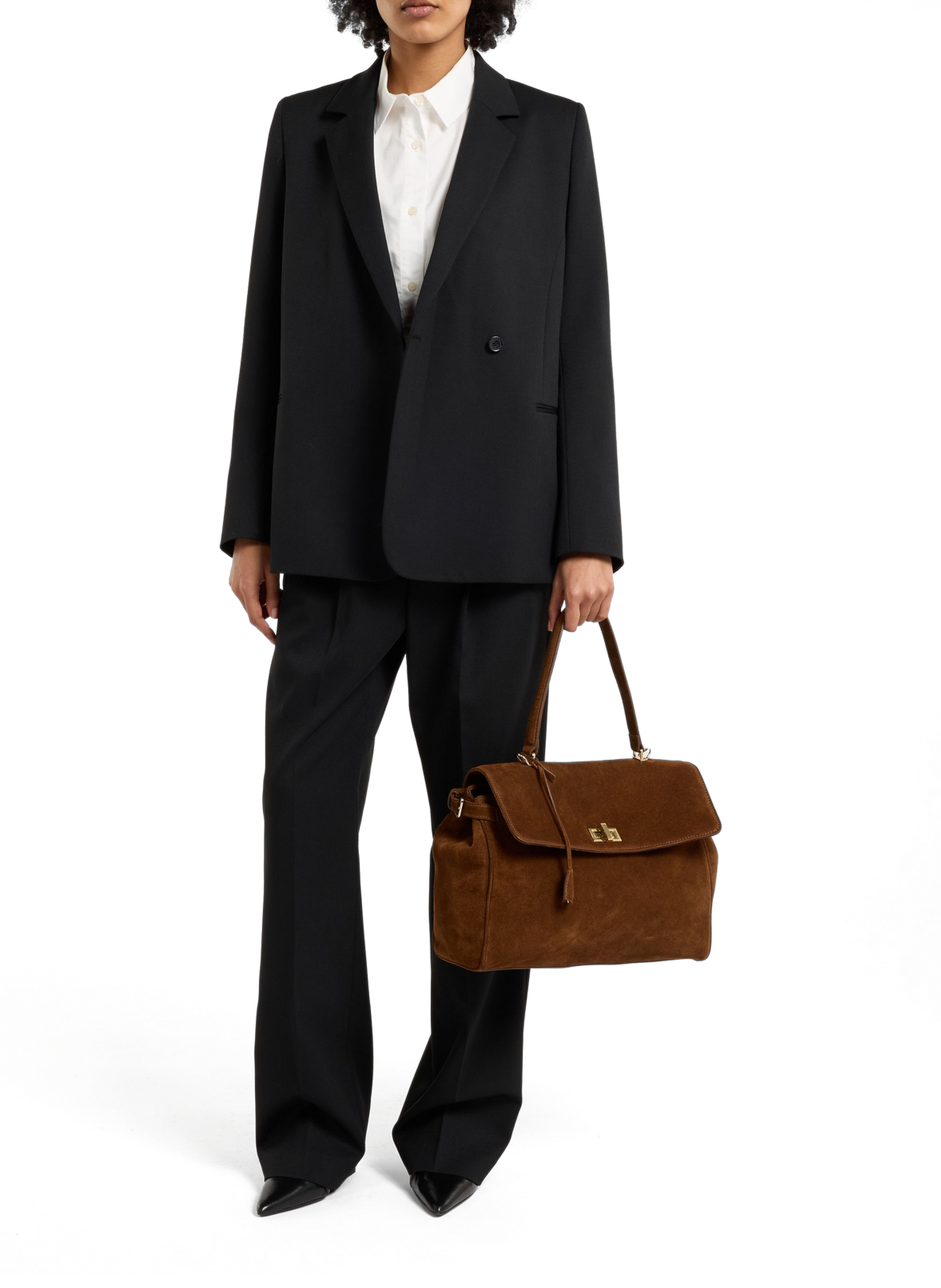 Shoulder-padded blazer SAISON 1865 Black