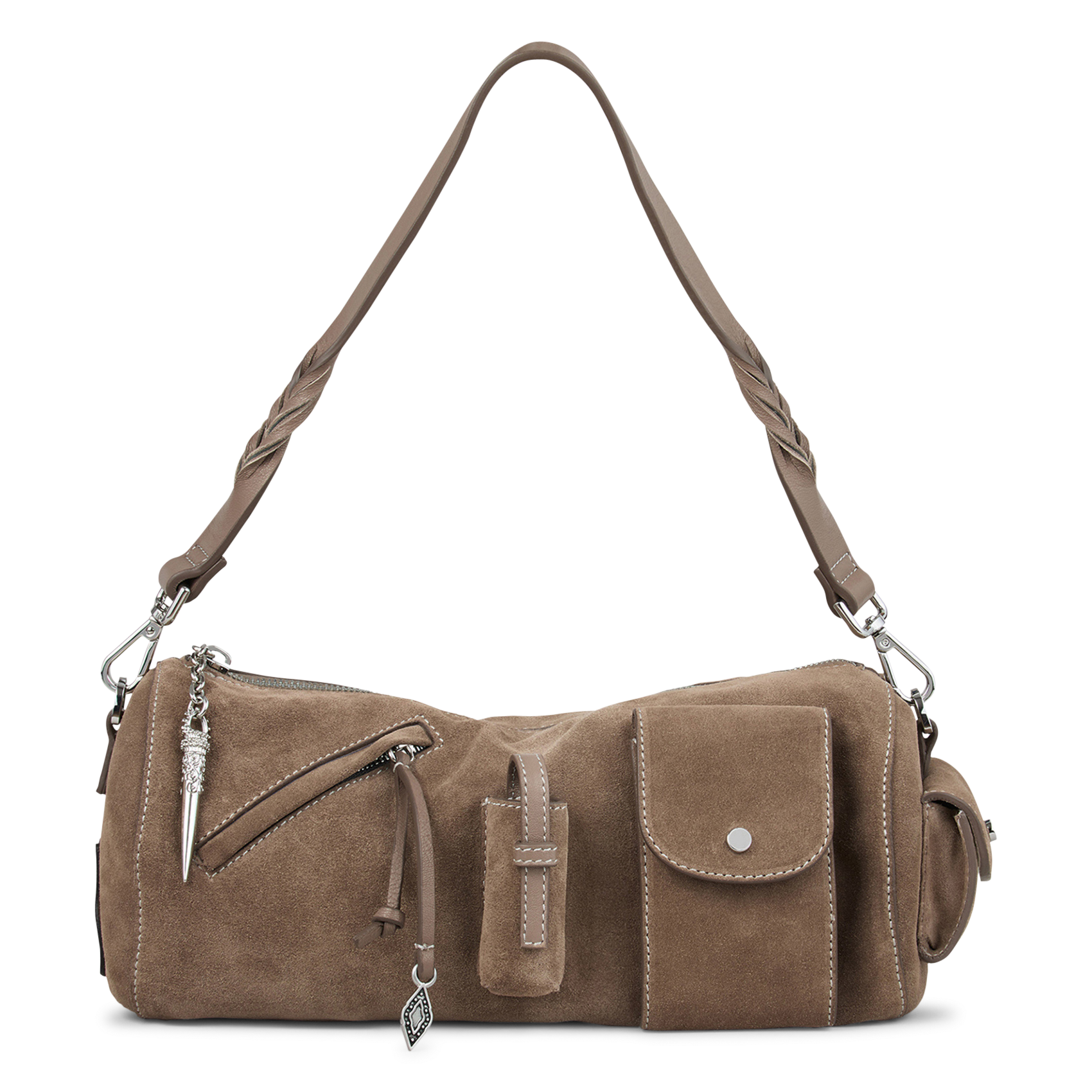 Sac porté épaule en cuir beni BA&SH Marron