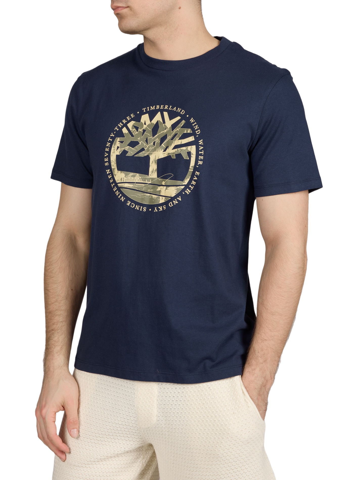 Cotton Logo T-shirt TIMBERLAND Blue