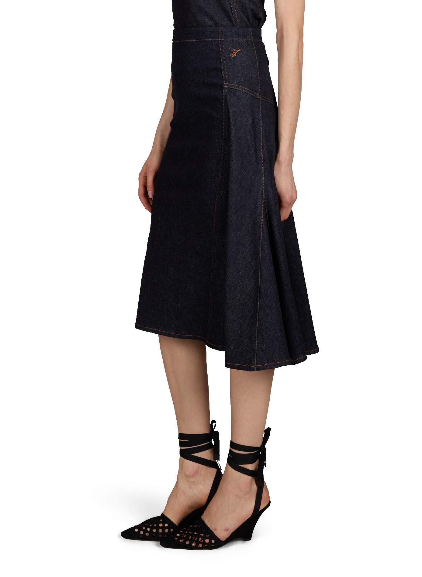 La jupe De-Nîmes Lavoir en coton et cachemire JACQUEMUS Bleu