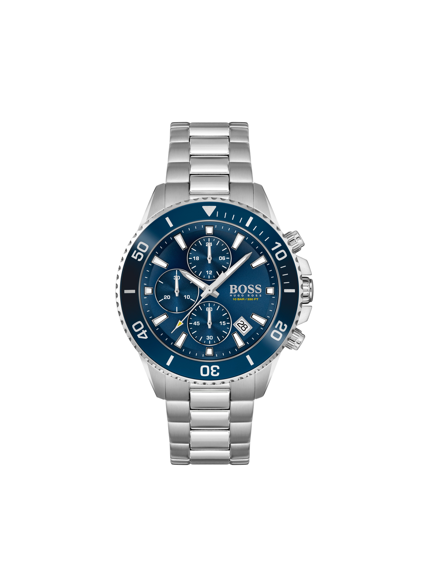 Montre quartz Admiral en acier inoxydable BOSS MONTRES Bleu