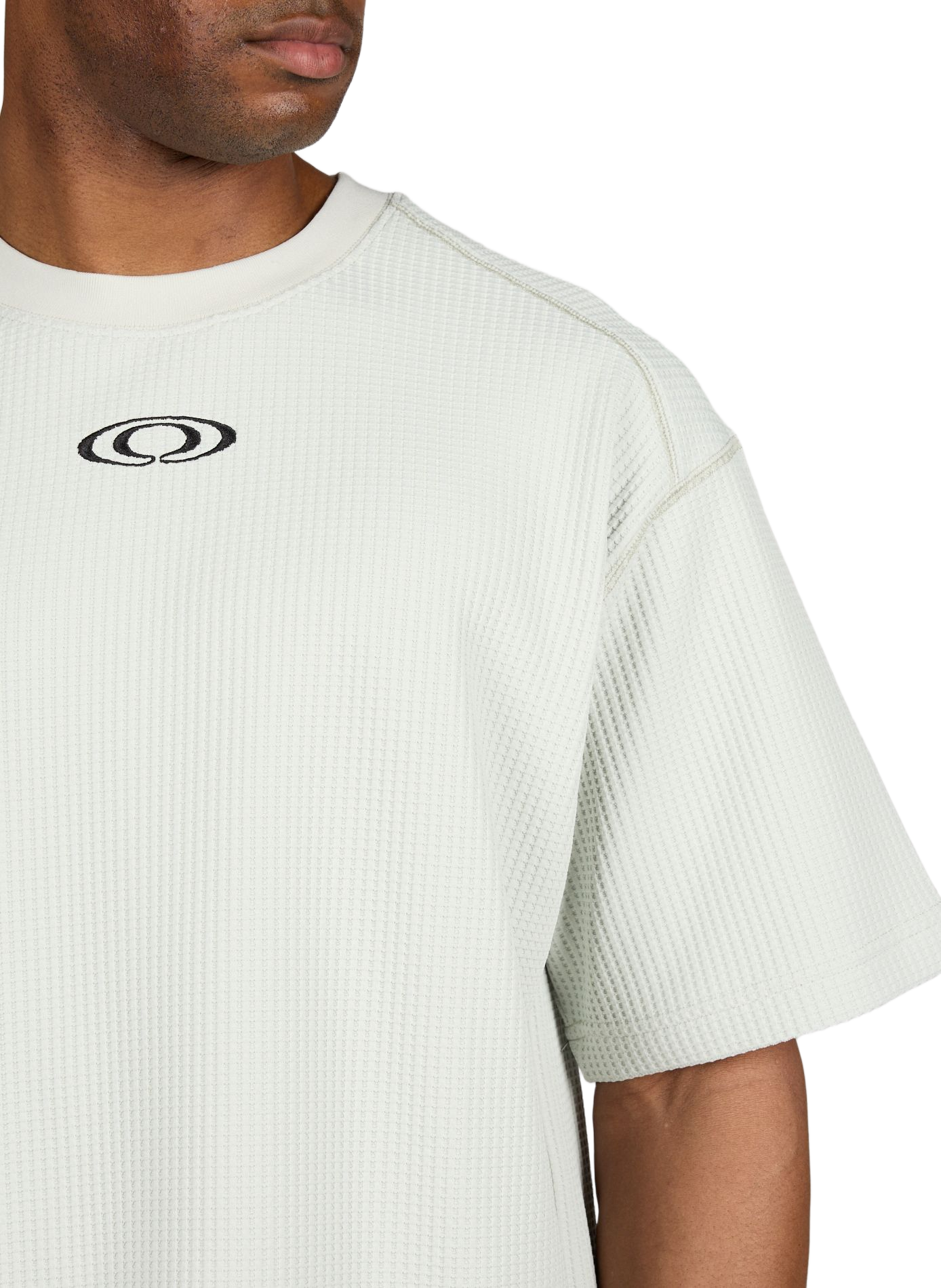 Oversized waffled knit T-shirt RAINS Green