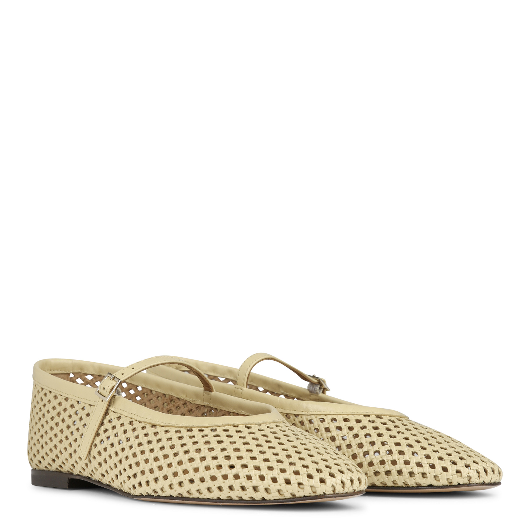 Balerines en cuir maya Jaune