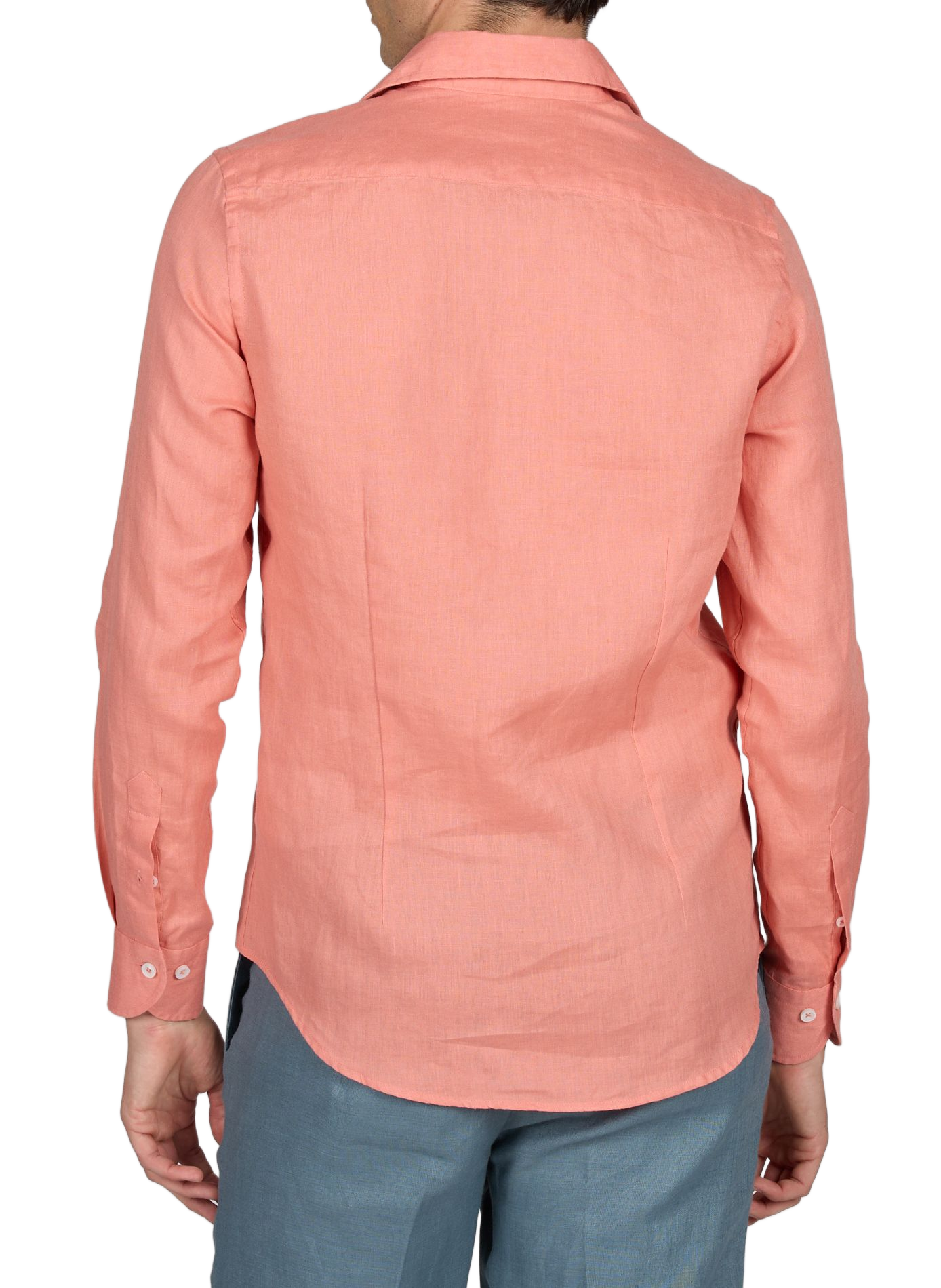 Chemise droite en lin AURELIEN Orange