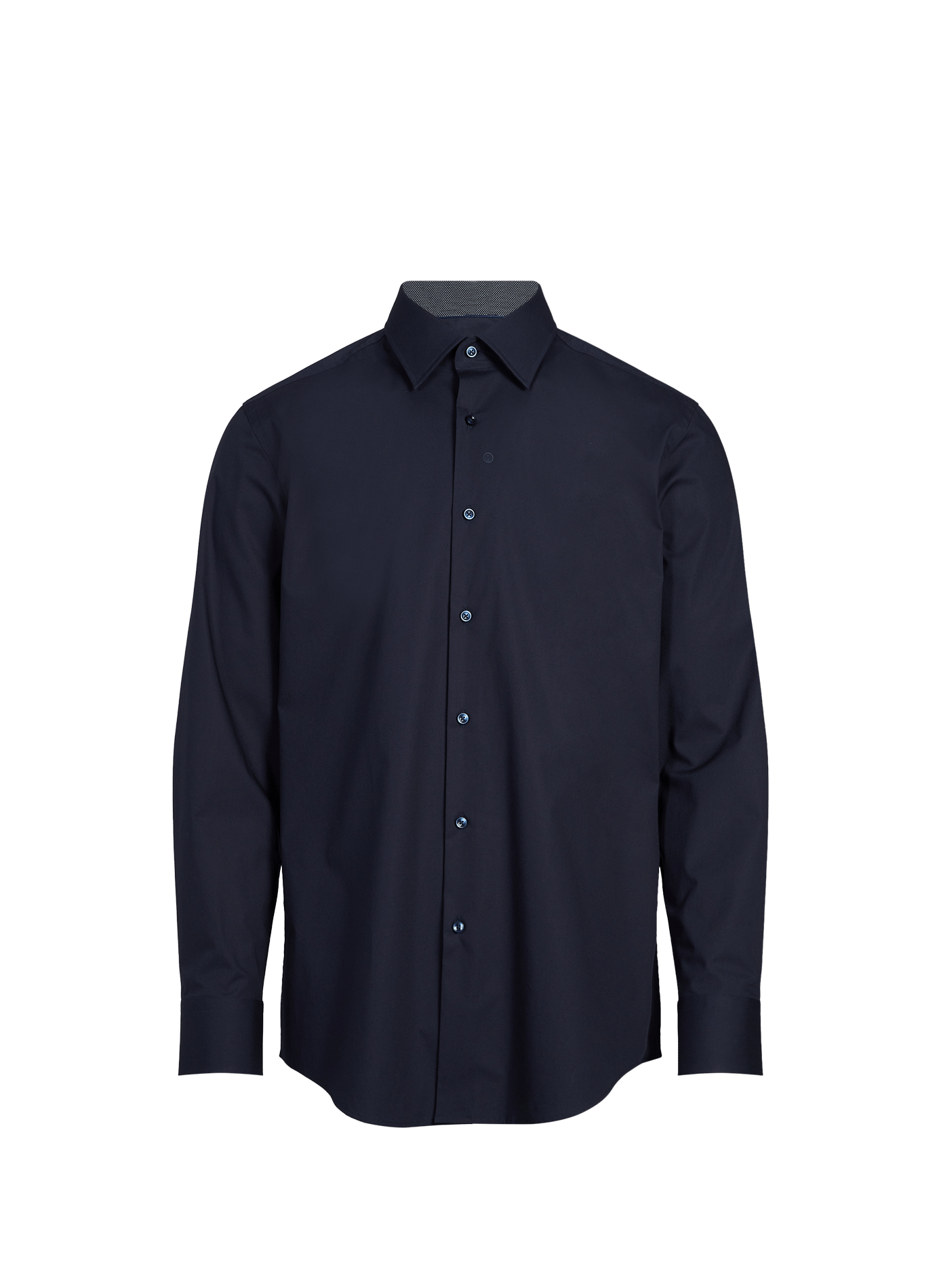 Chemise unie en coton mélangé  BOSS Bleu