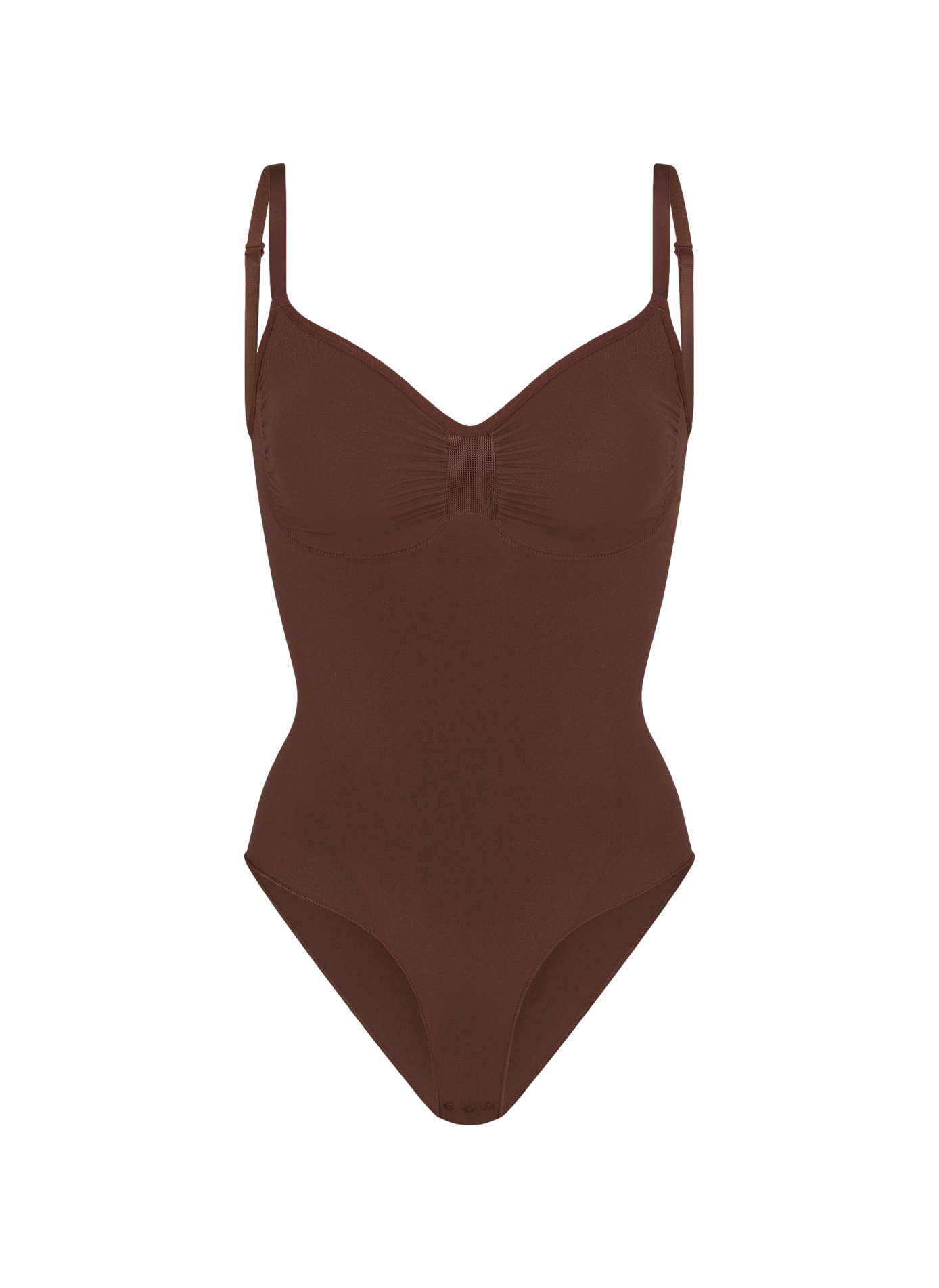 Solid Body Shaper with Adjustable Straps SKIMS Brown
