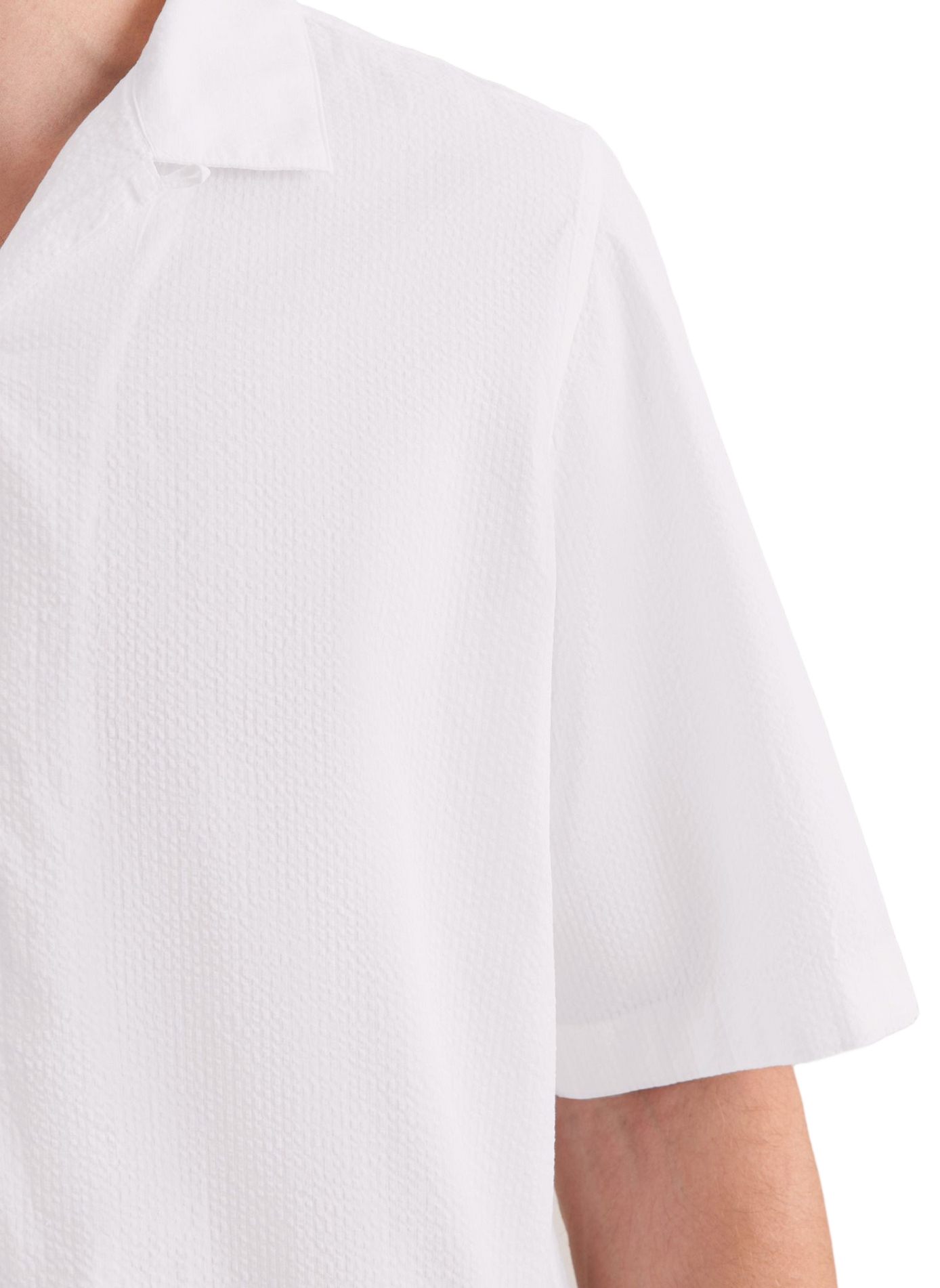 Chemise droite manches courtes en coton SEIDENSTICKER Blanc