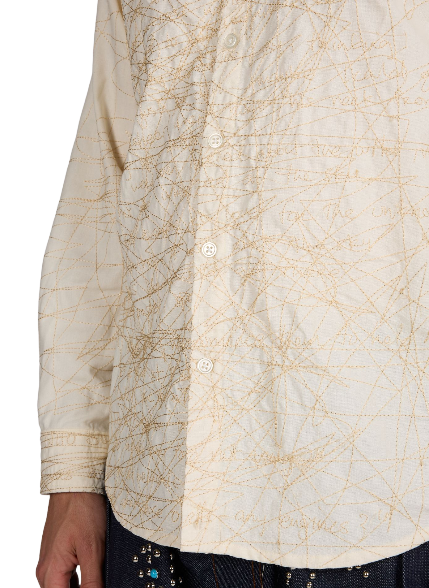 Chemise à broderie manuscrite KIDSUPER Beige