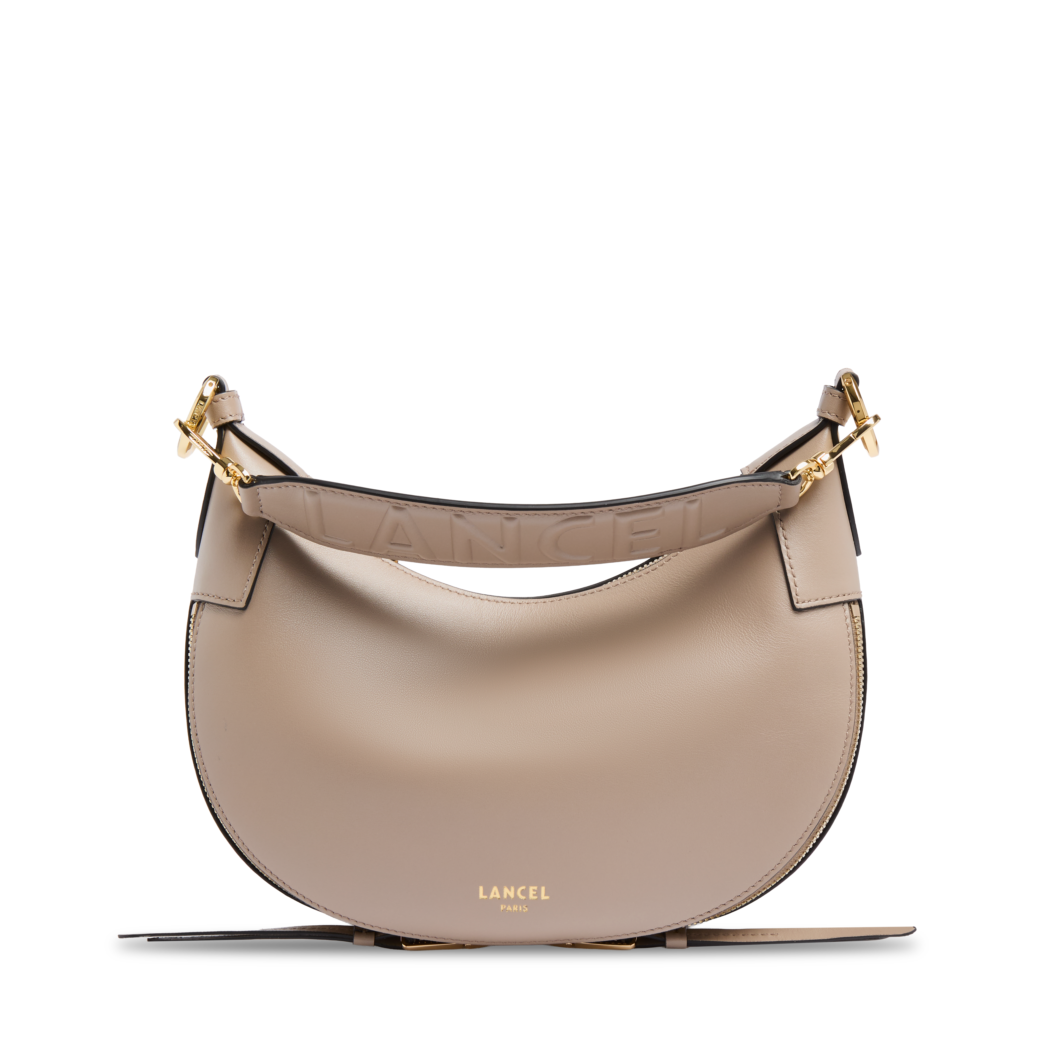 Sac hobo origami de lancel en cuir de vachette lisse LANCEL Gris