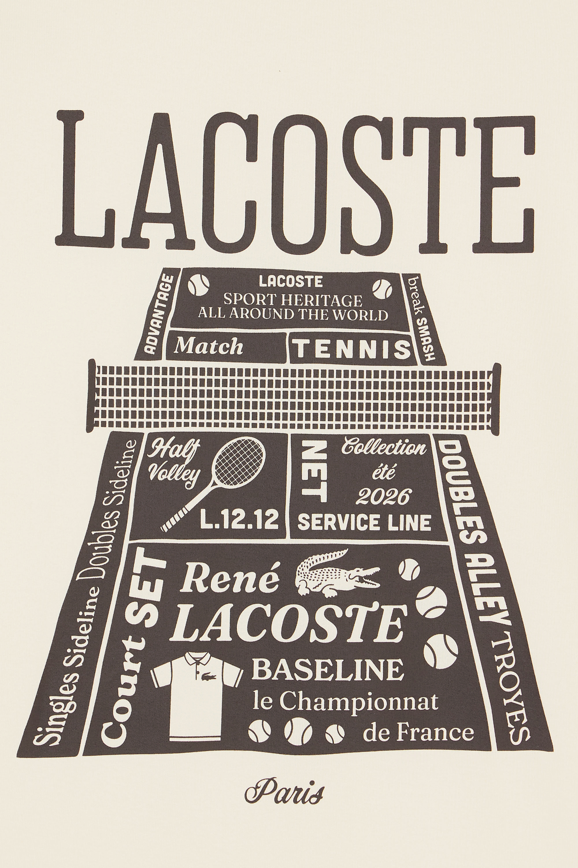 T-shirt tee-shirt LACOSTE Jaune