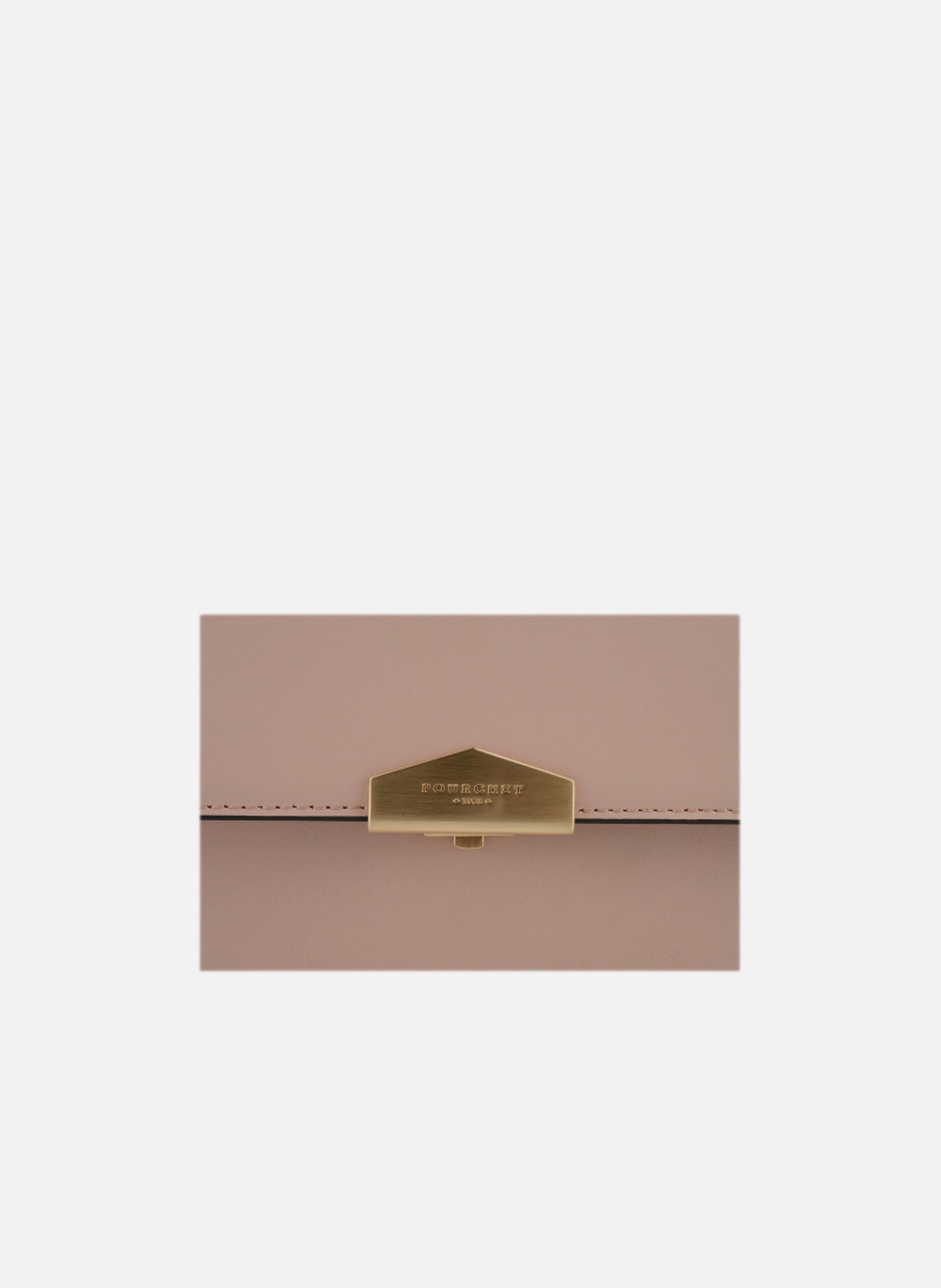 Anjou | sac porté épaule mm en cuir lisse | Rose POURCHET Femme