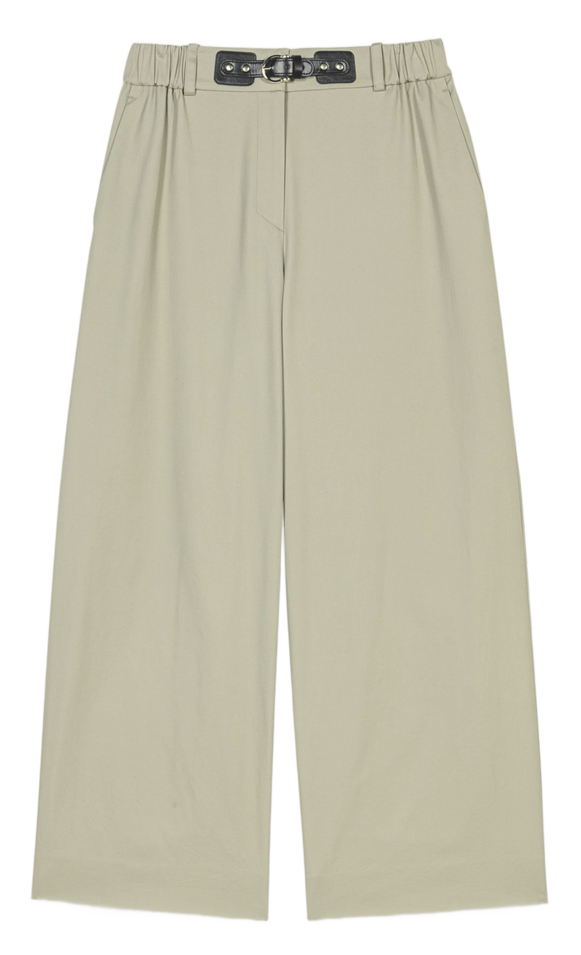 Pantalon large en coton | Kaki MAJE Femme