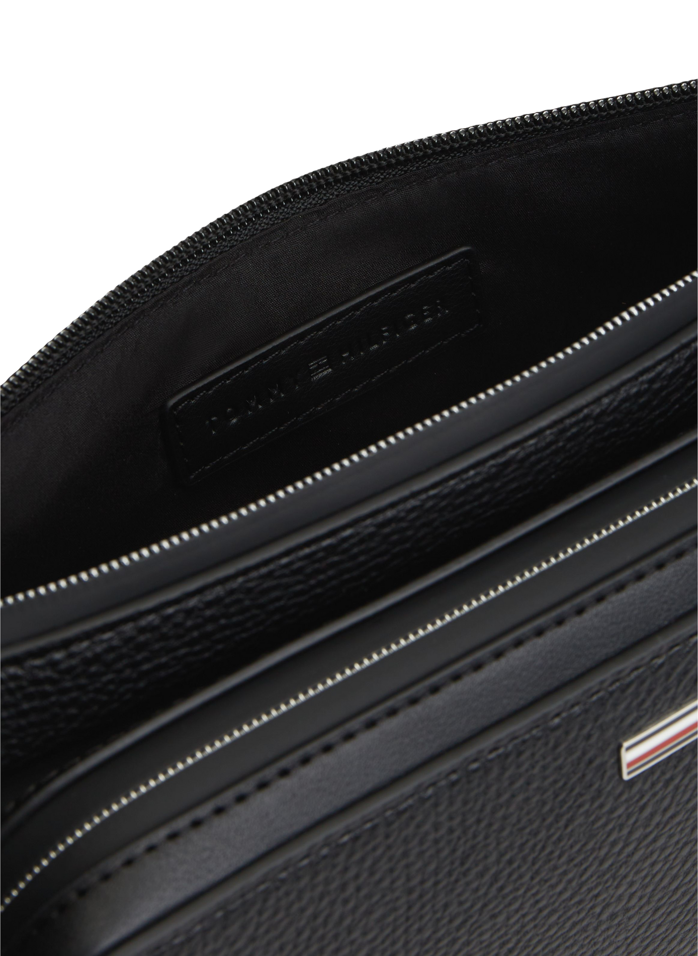 Textured bum bag with metallic logo TOMMY HILFIGER Black