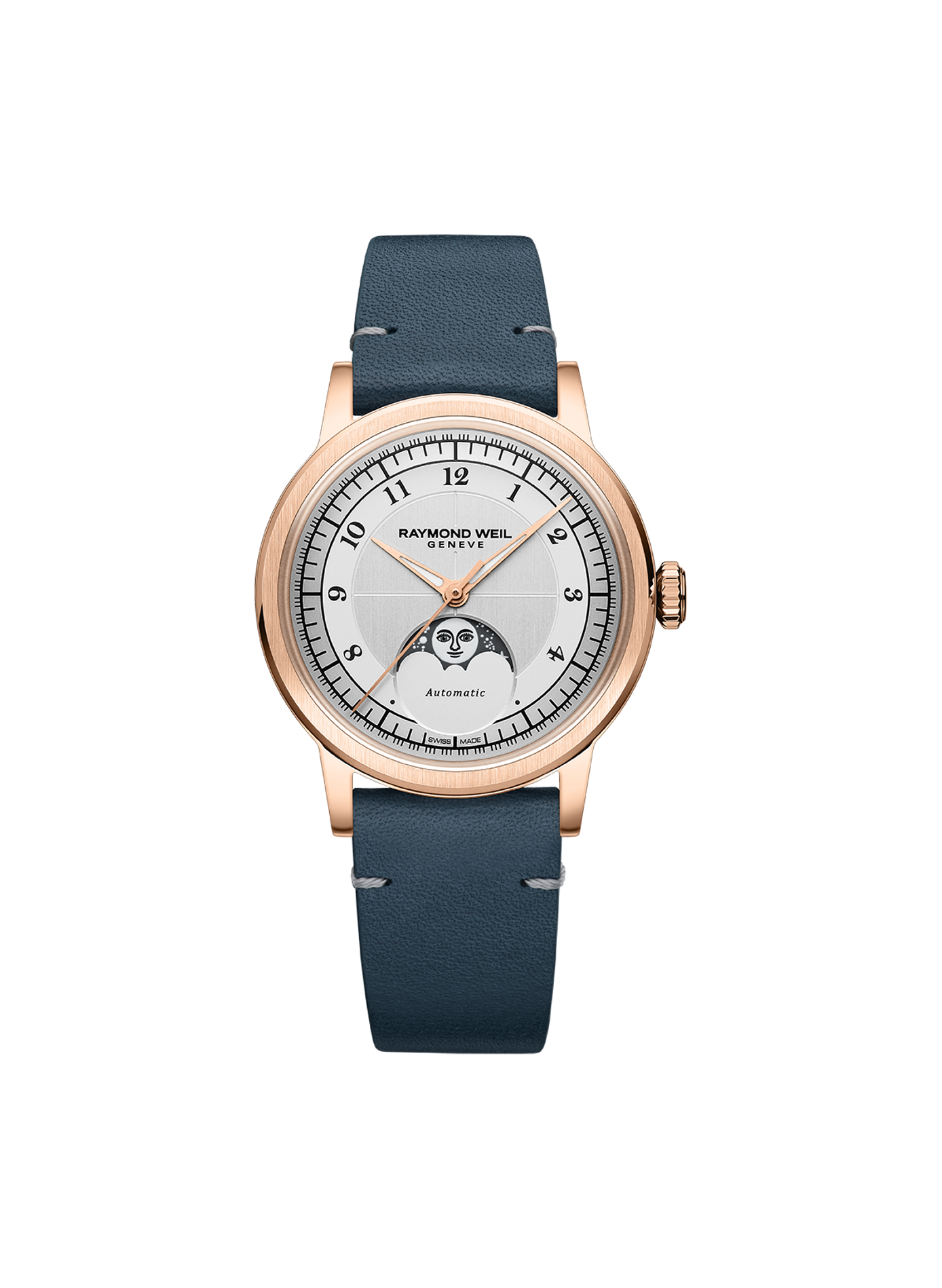 Montre automatique Millesime Moon Phase en cuir RAYMOND WEIL Argent