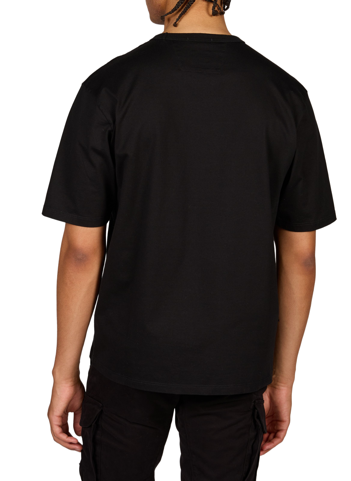 Logo cotton T-shirt CP COMPANY Black