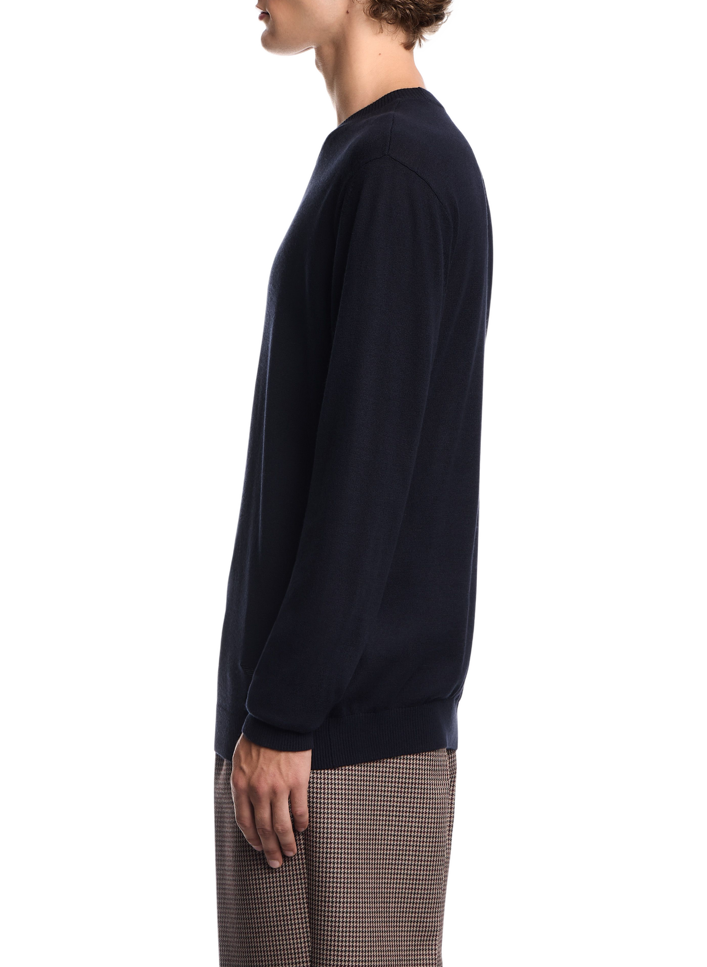 Straight silk and cashmere sweater EMPORIO ARMANI Blue