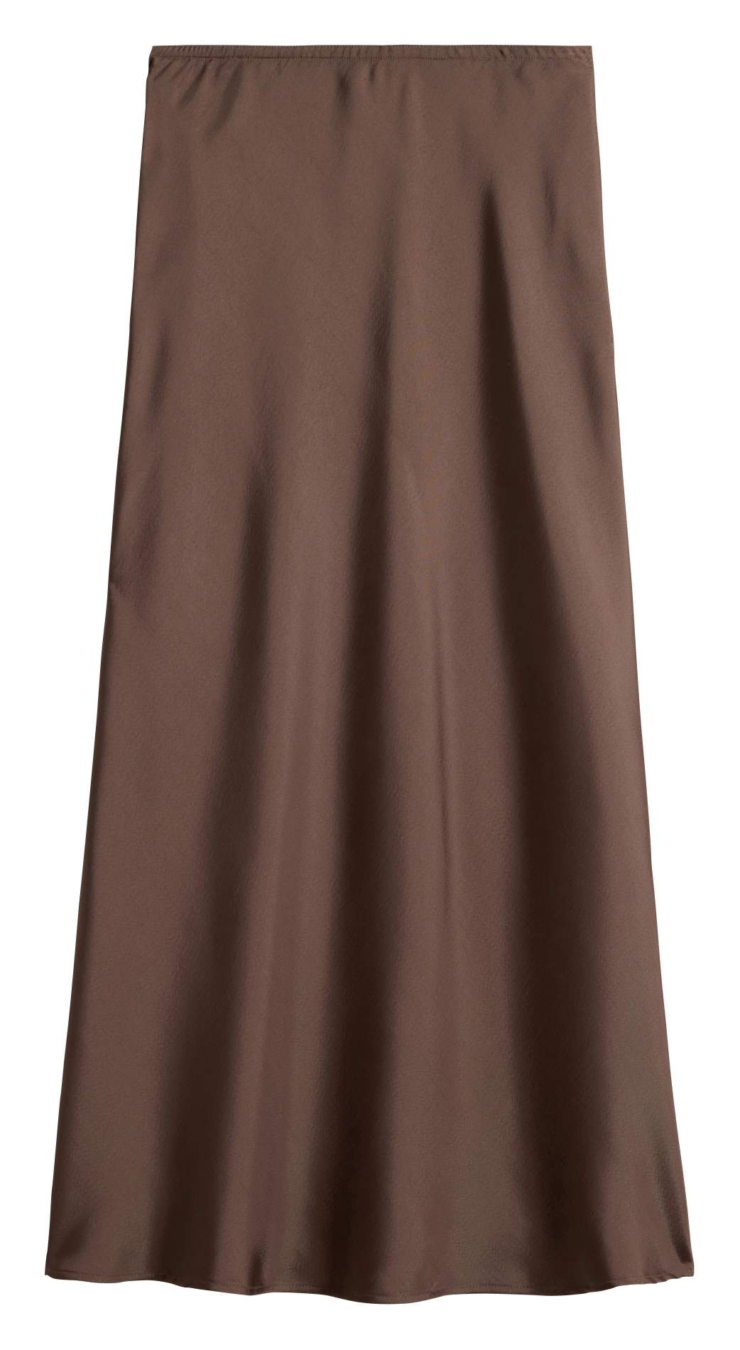 Jupe midi fluide en satin fever SOEUR Marron