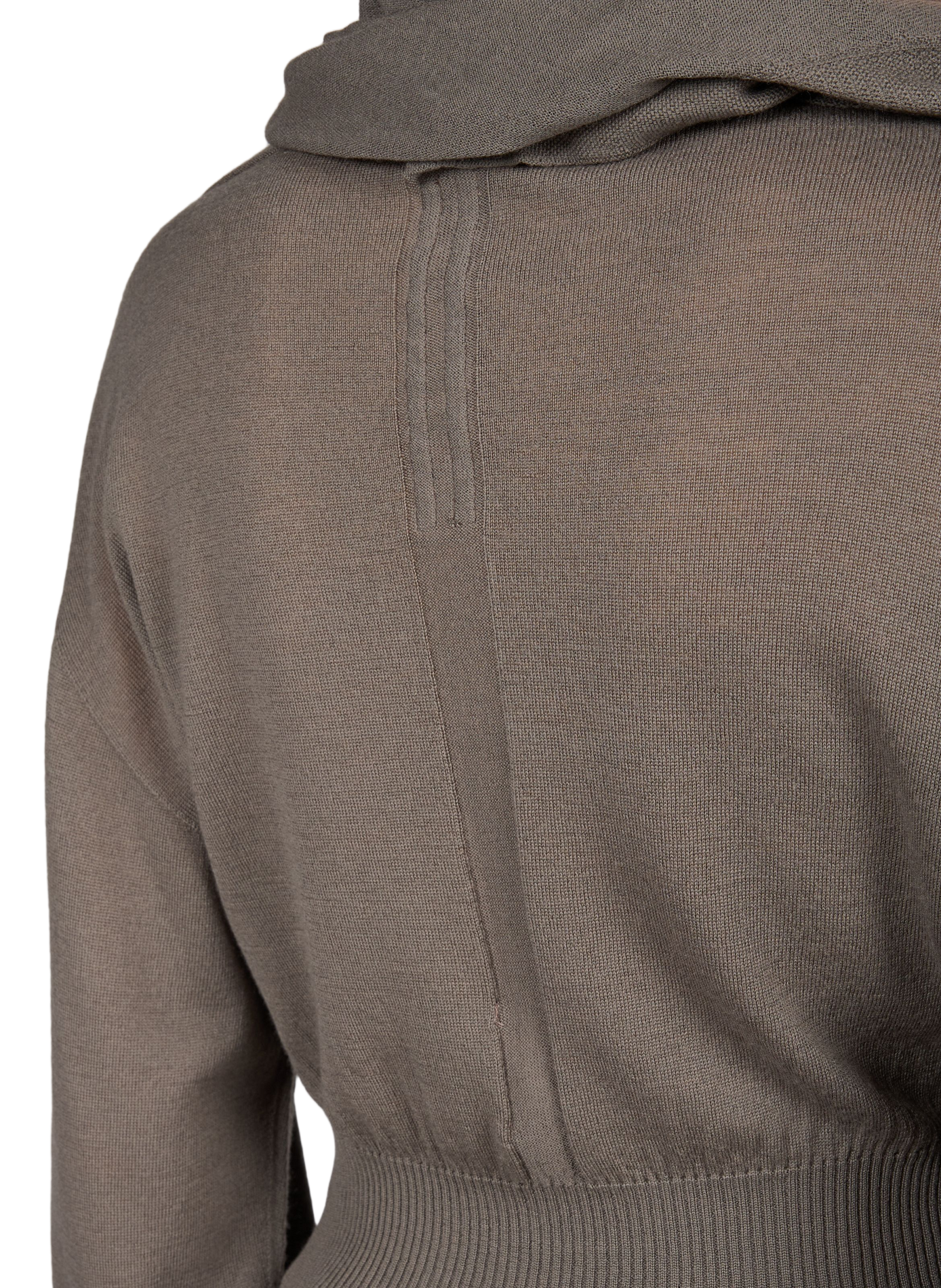 Straight wool sweater with a crew neck RICK OWENS Brown