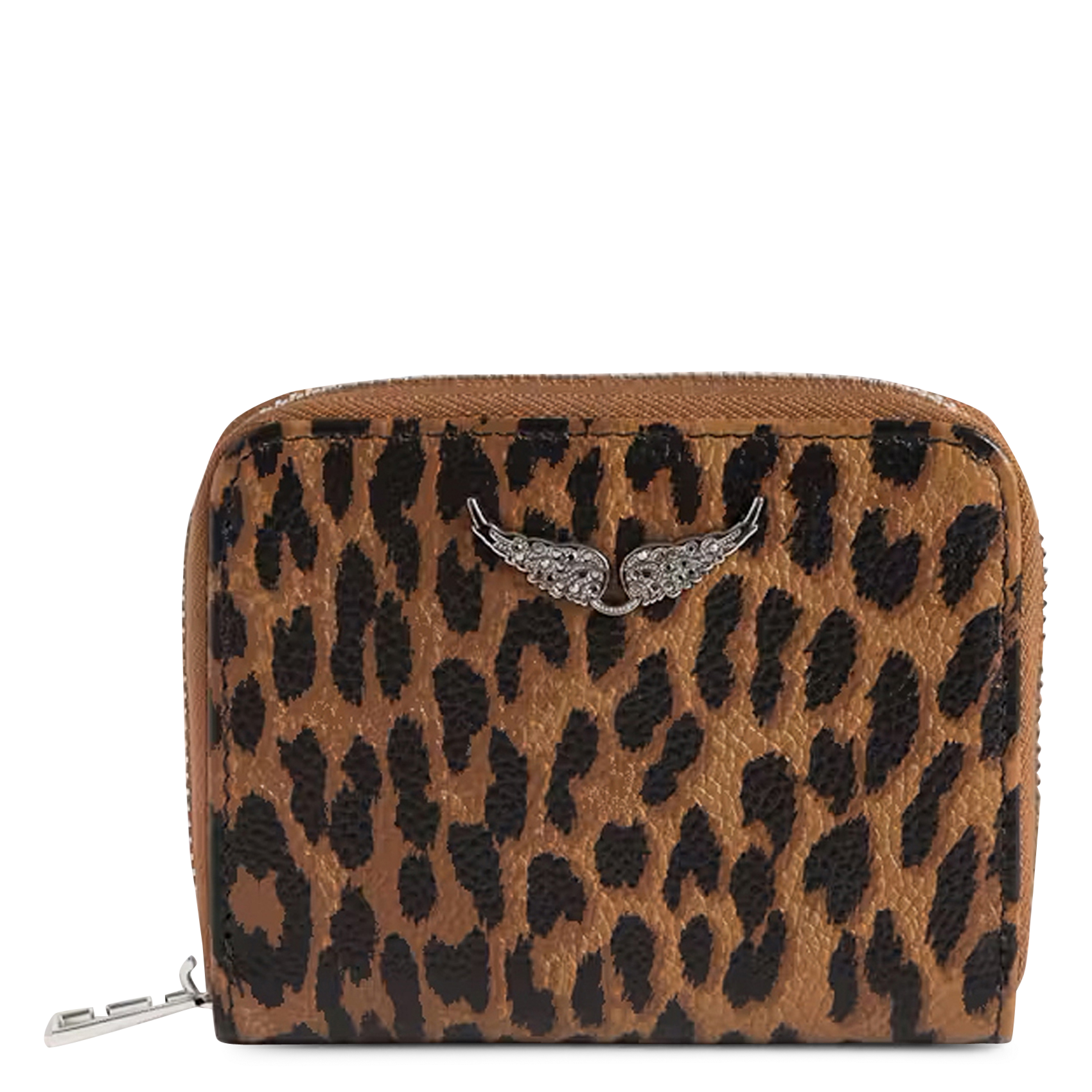 Luipaardleren miniportemonnee zv ZADIG&VOLTAIRE Bruin